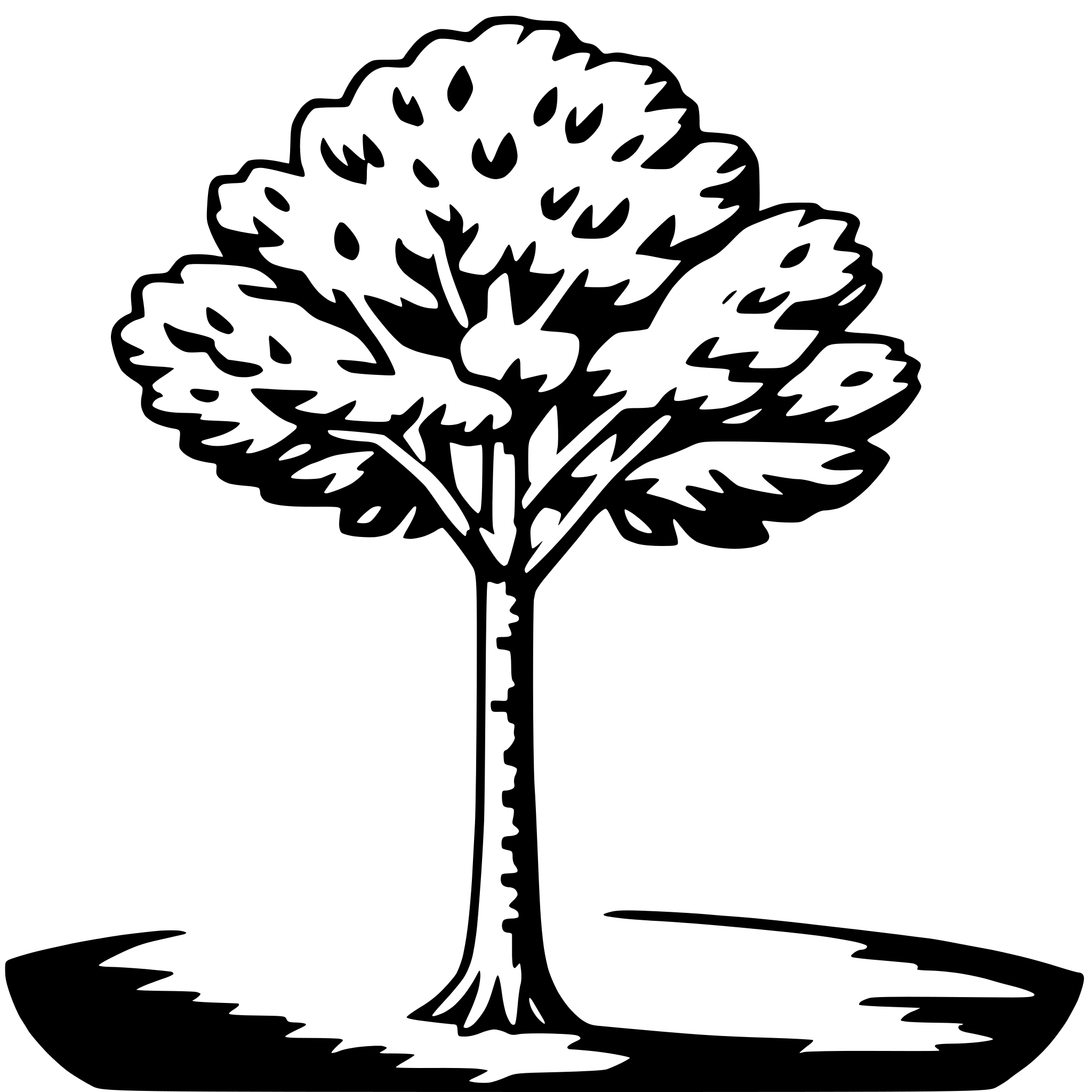 AI-generated SVG of a alder tree