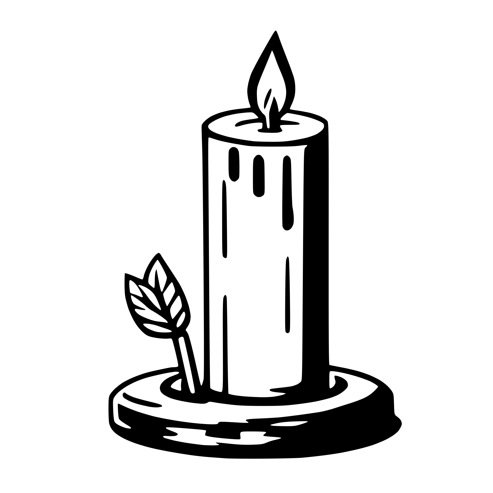 AI-generated SVG of 'candle'