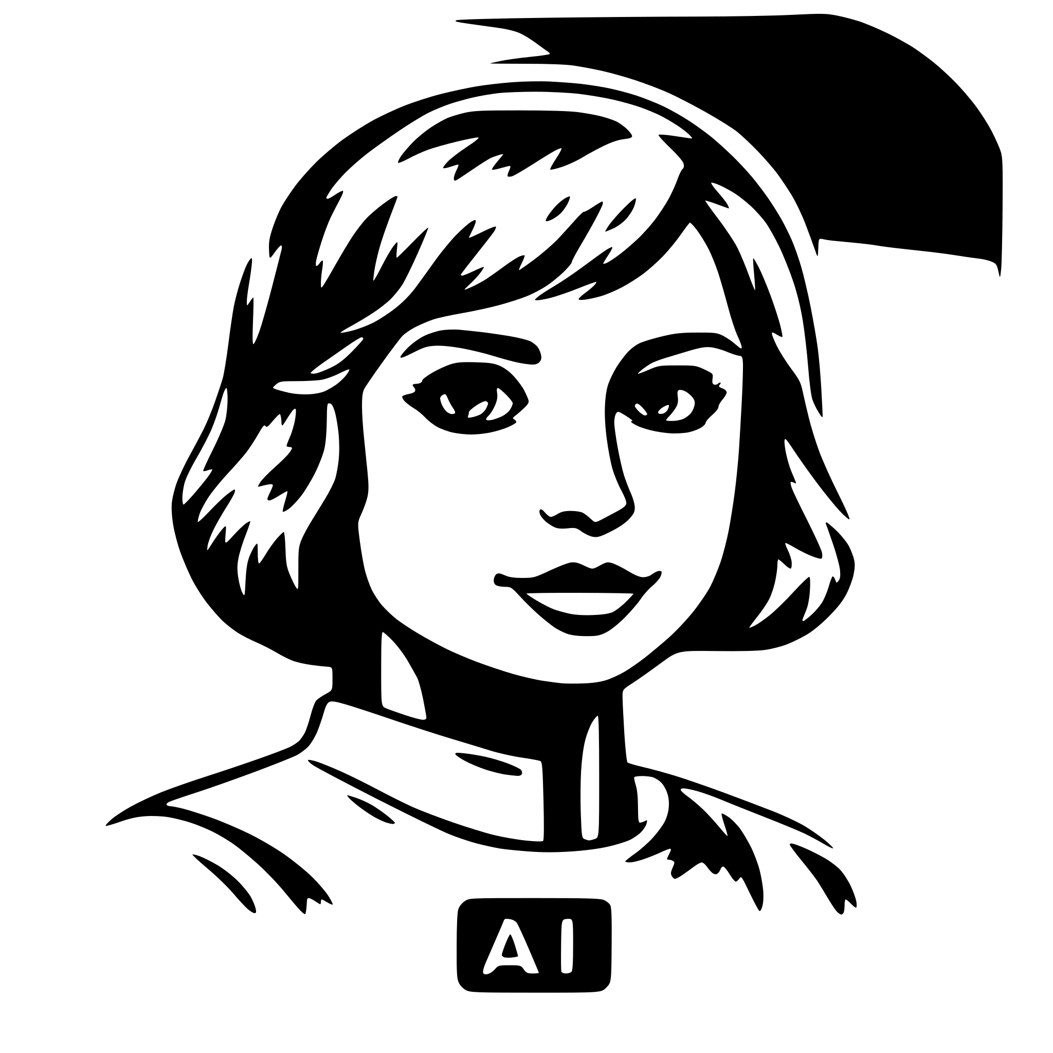 AI-generated SVG of a simple ai service