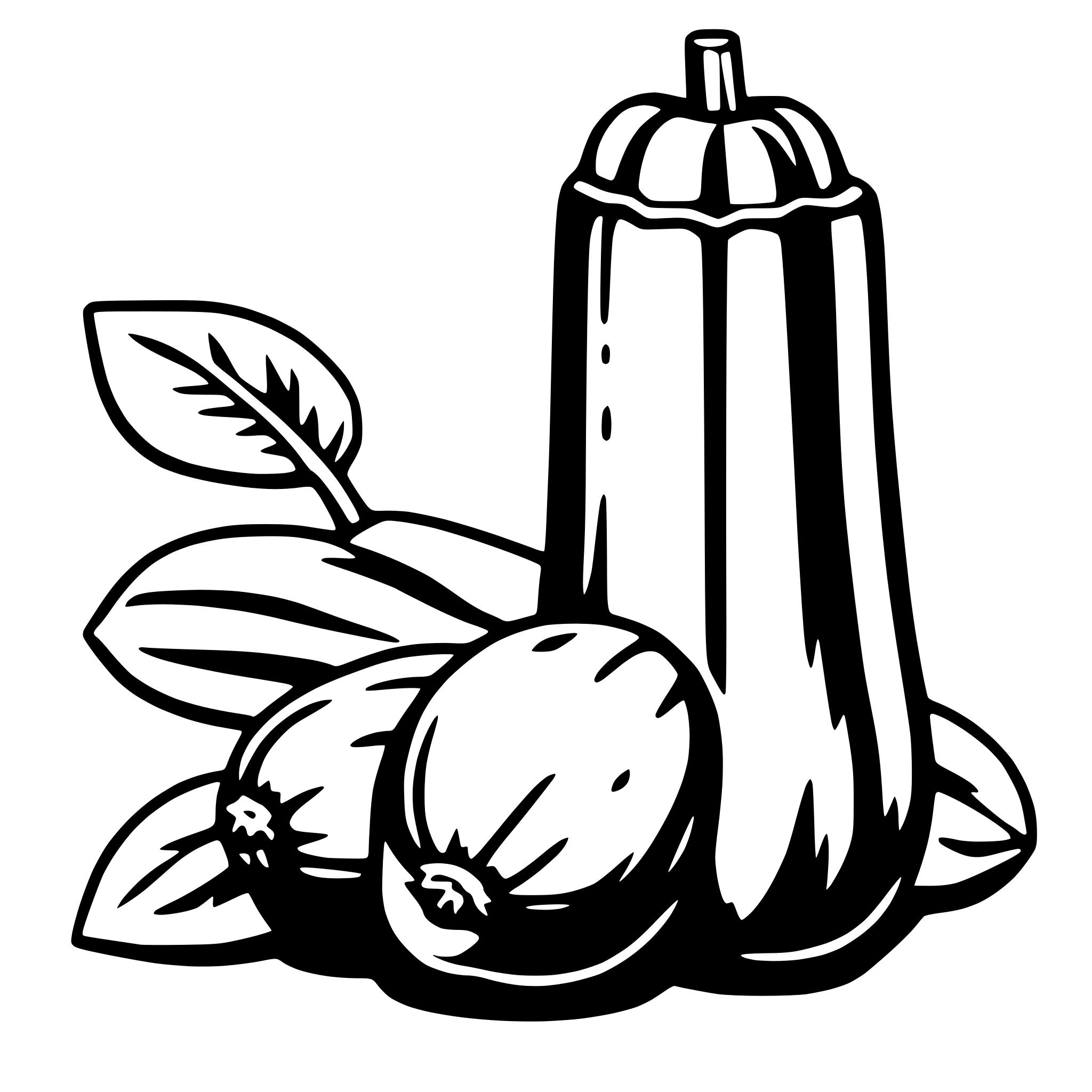 AI-generated SVG of 'zucchini'