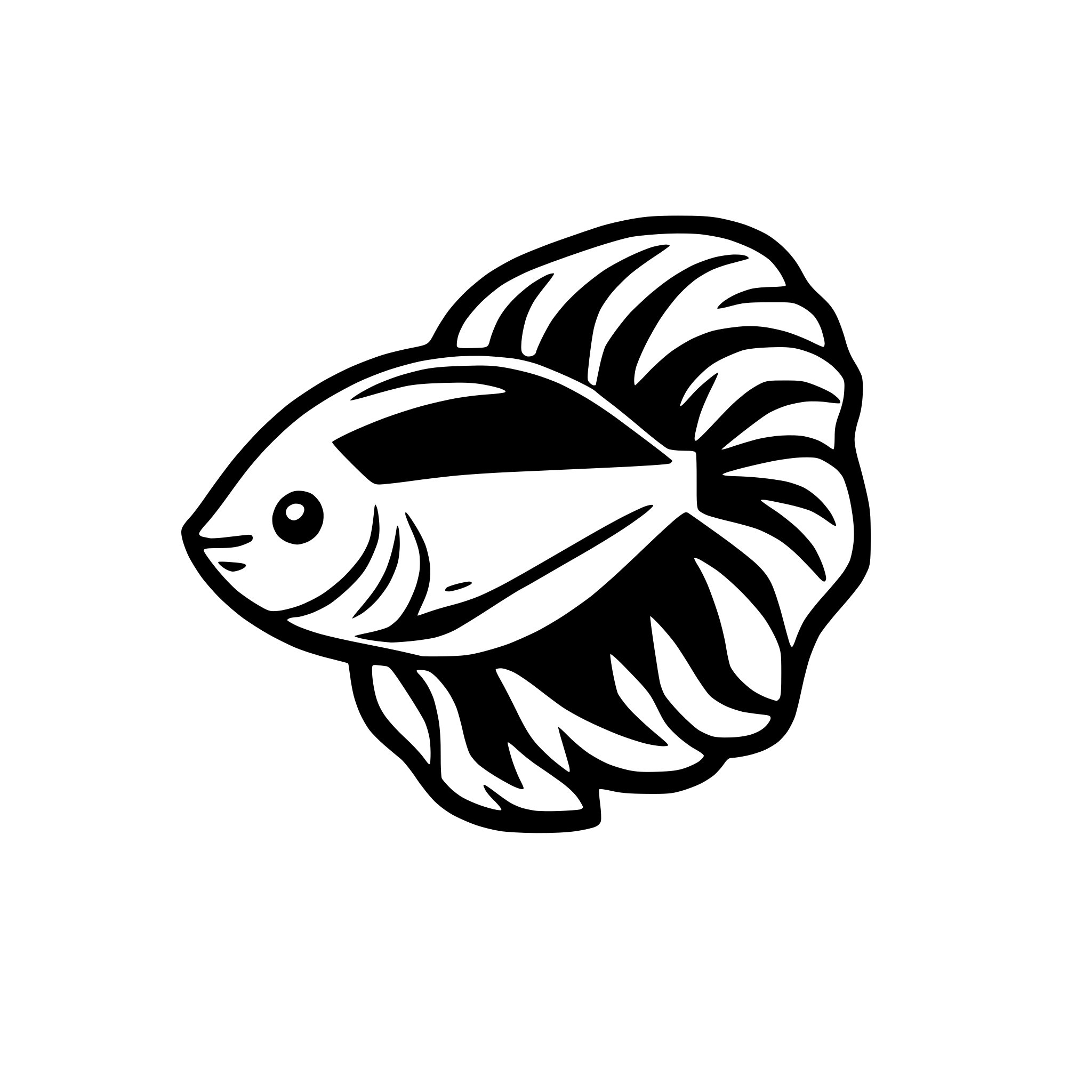 AI-generated SVG of a betta fish