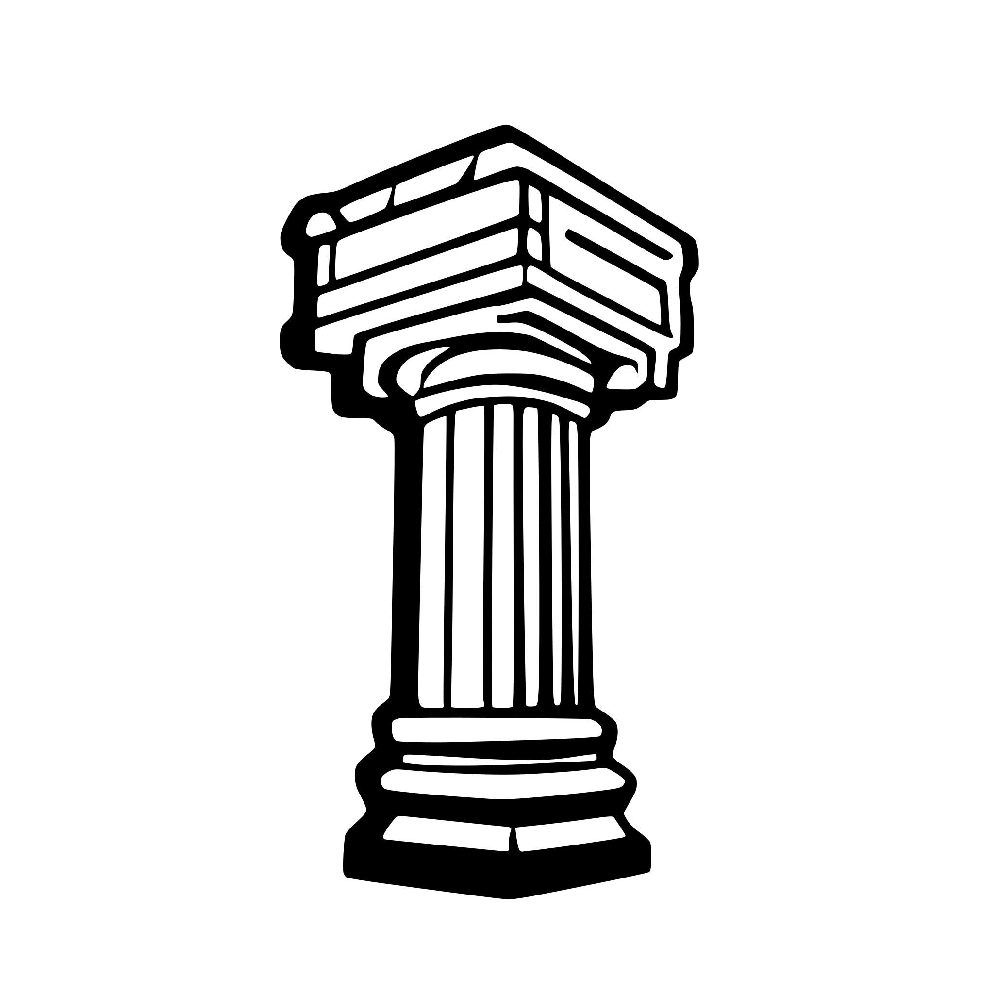 AI-generated SVG of a tall roman column no background