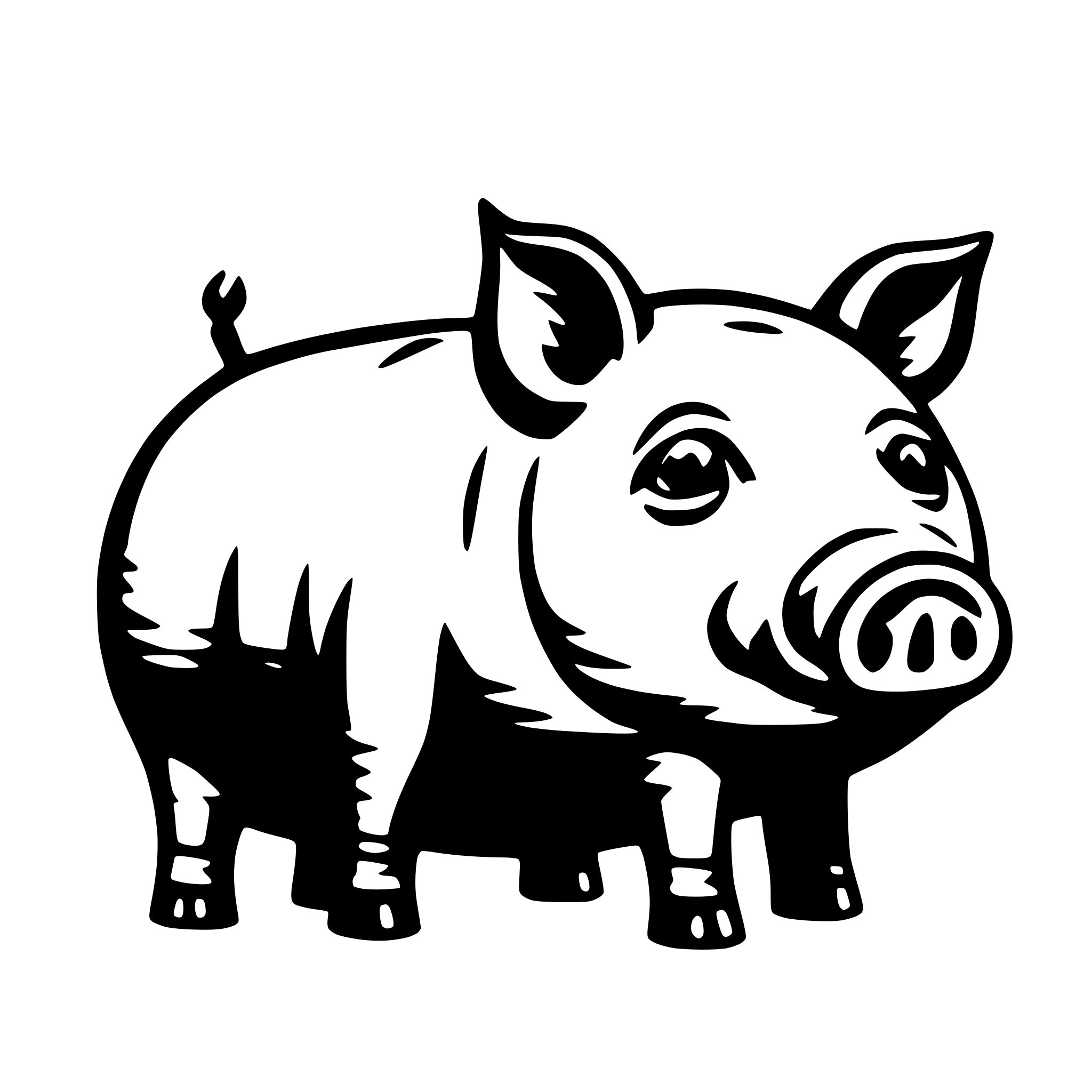 AI-generated SVG of 'pig that is a pickle'