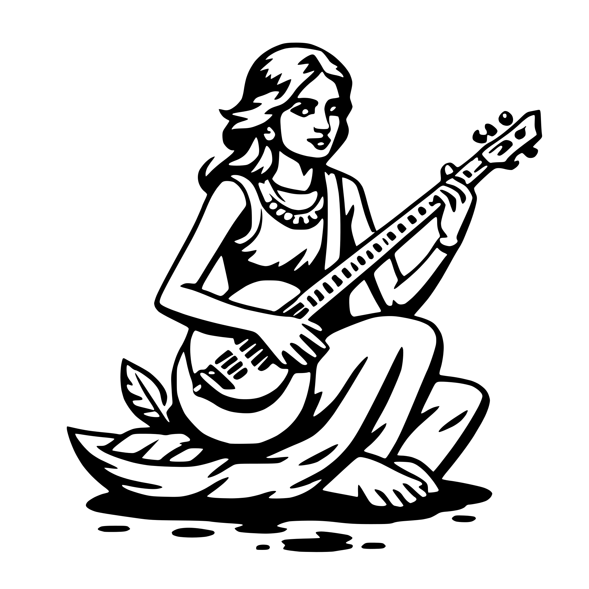 AI-generated SVG of 'saraswati'