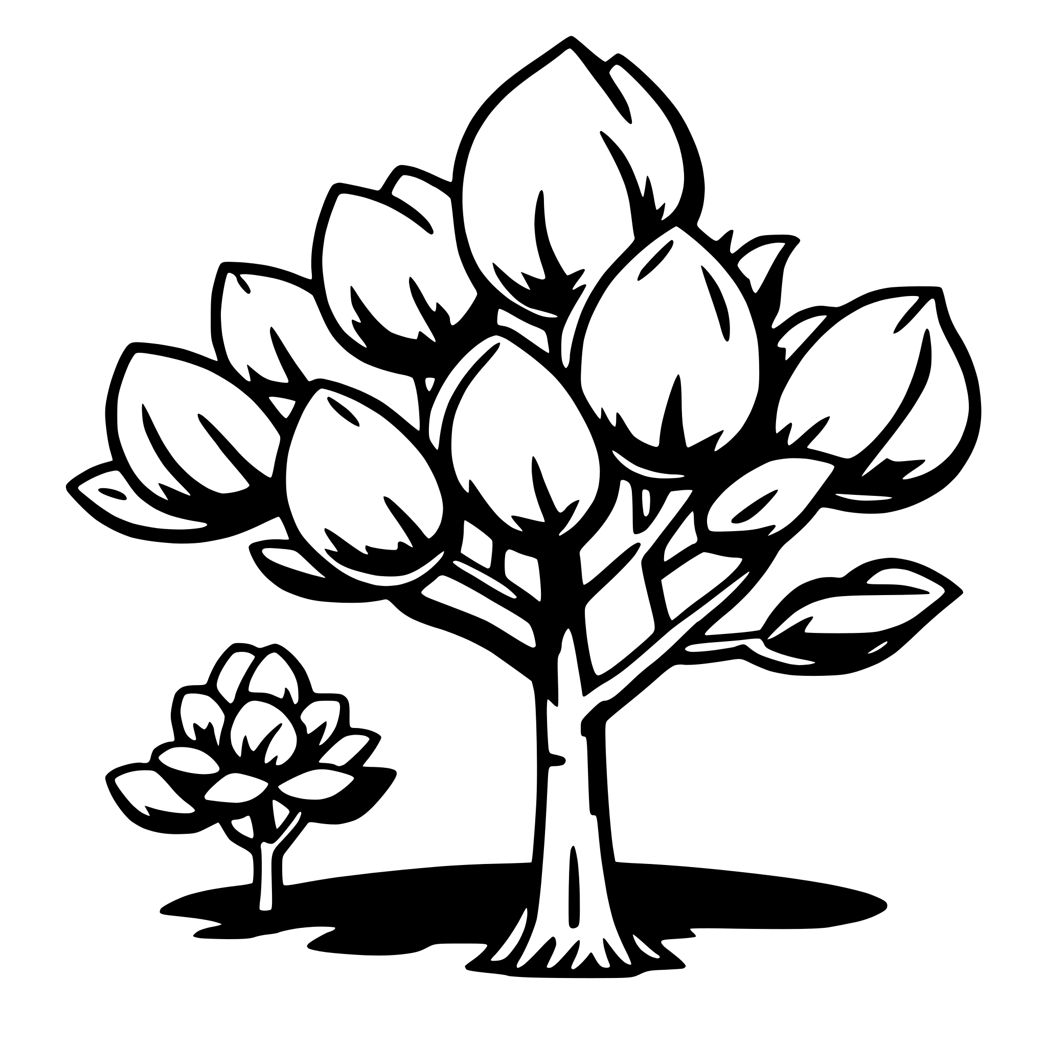 AI-generated SVG of a magnolia tree