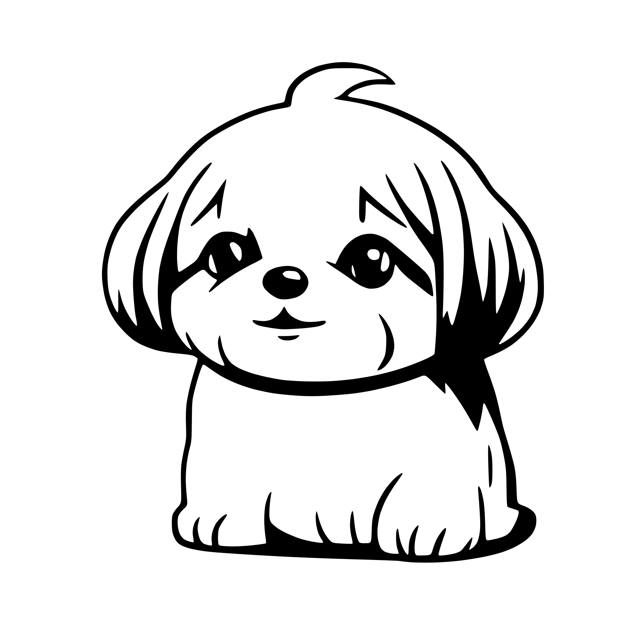 AI-generated SVG of 'shih tzu sweet face'