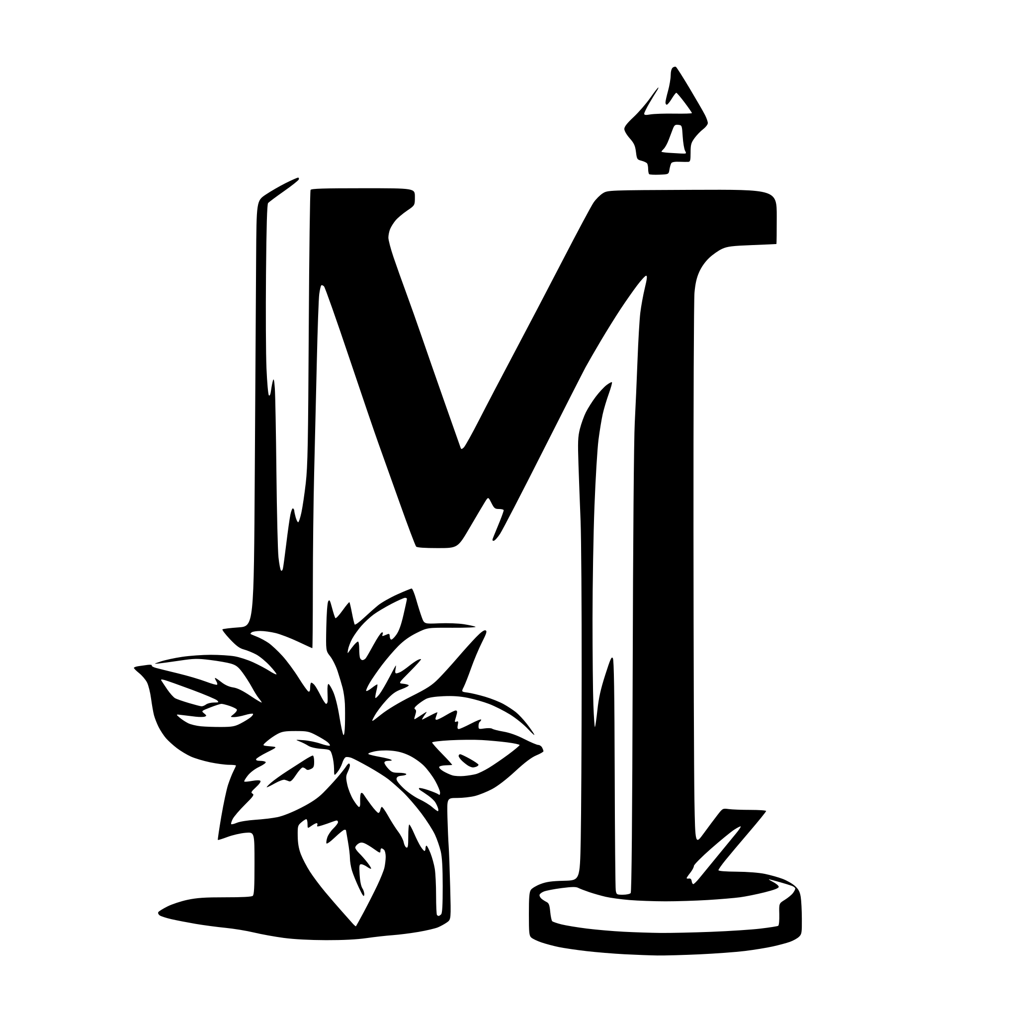 AI-generated SVG of a Capital M and P