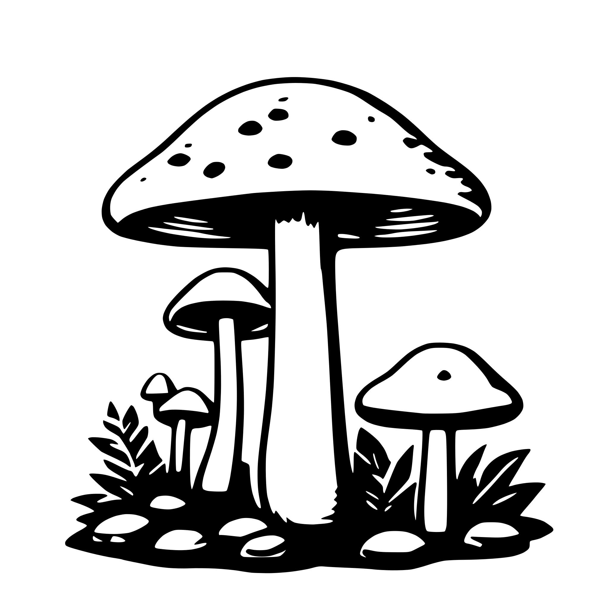 AI-generated SVG of a mushrooms