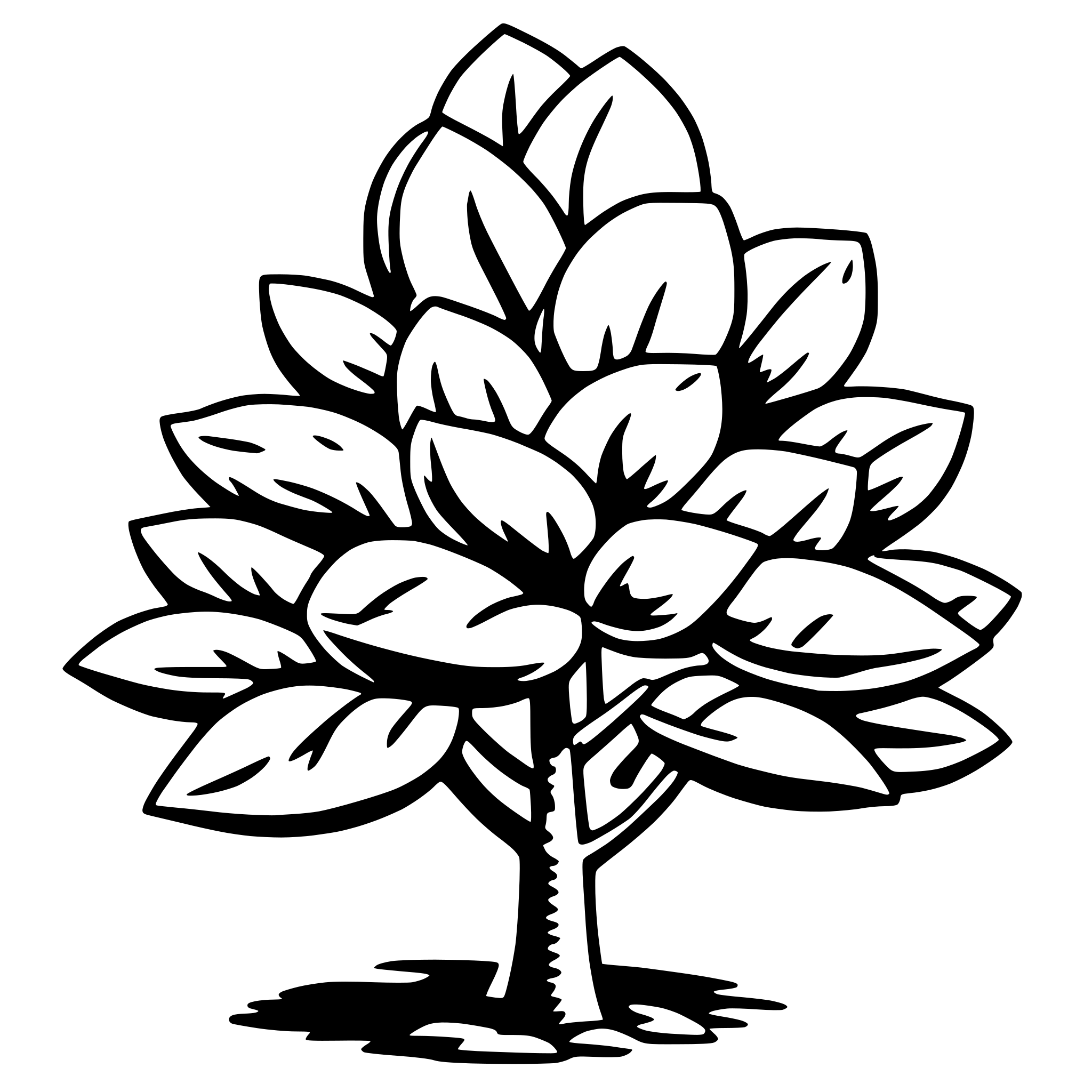 AI-generated SVG of 'magnolia tree'