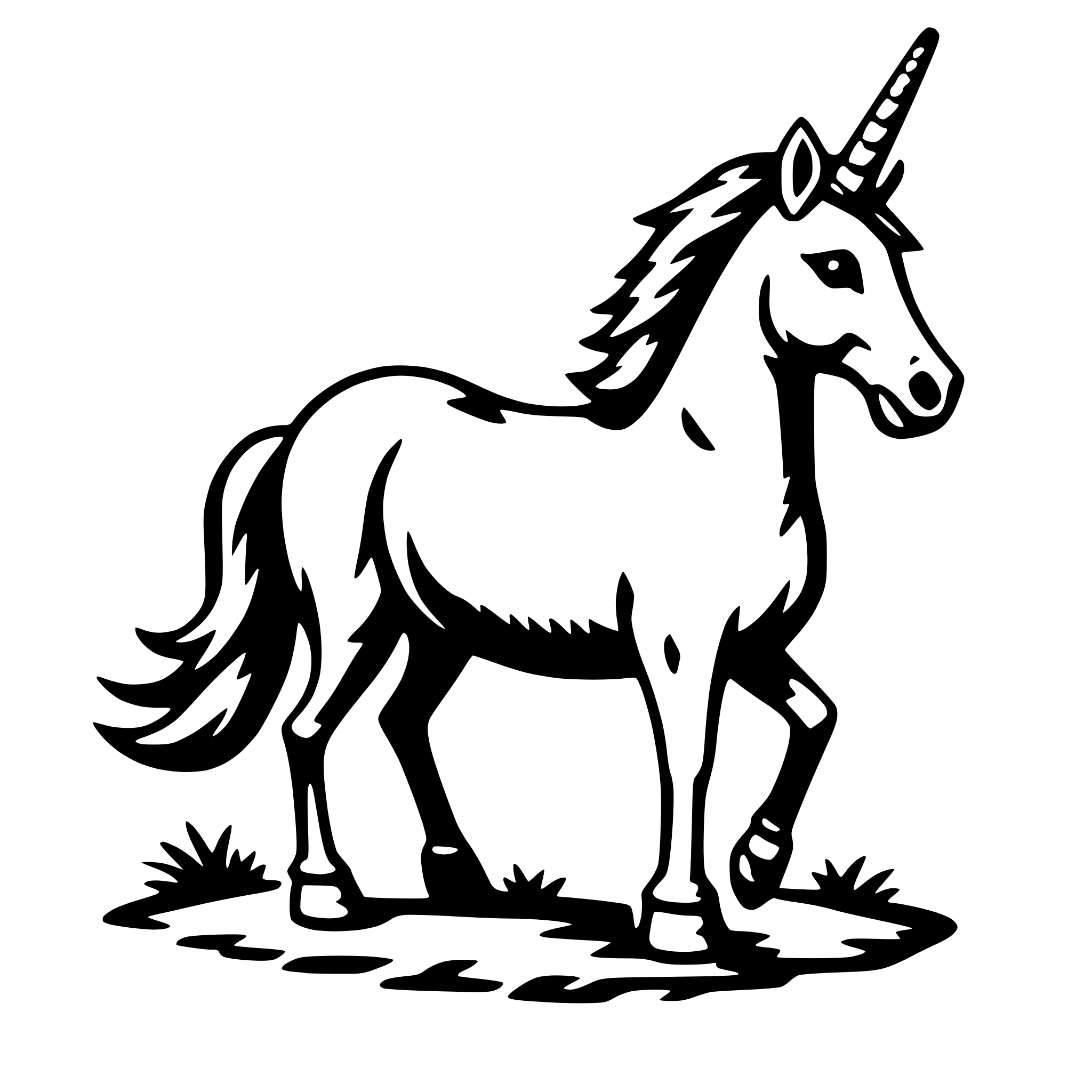 AI-generated SVG of a unicorn