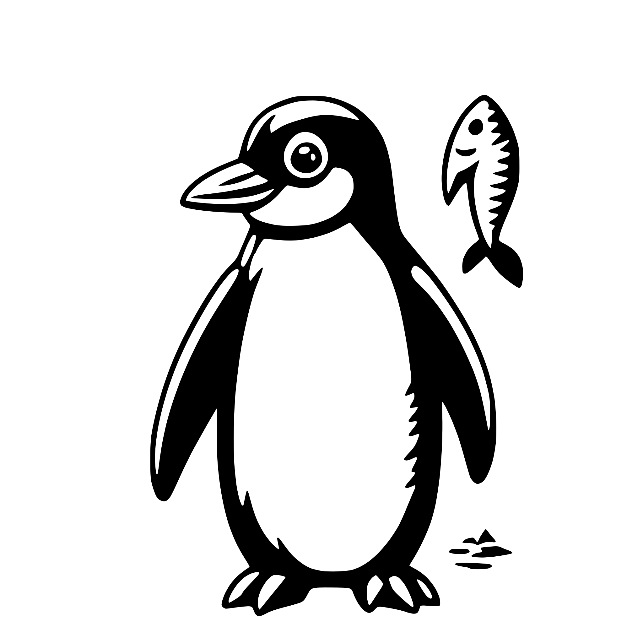 AI-generated SVG of 'penguin with fish'