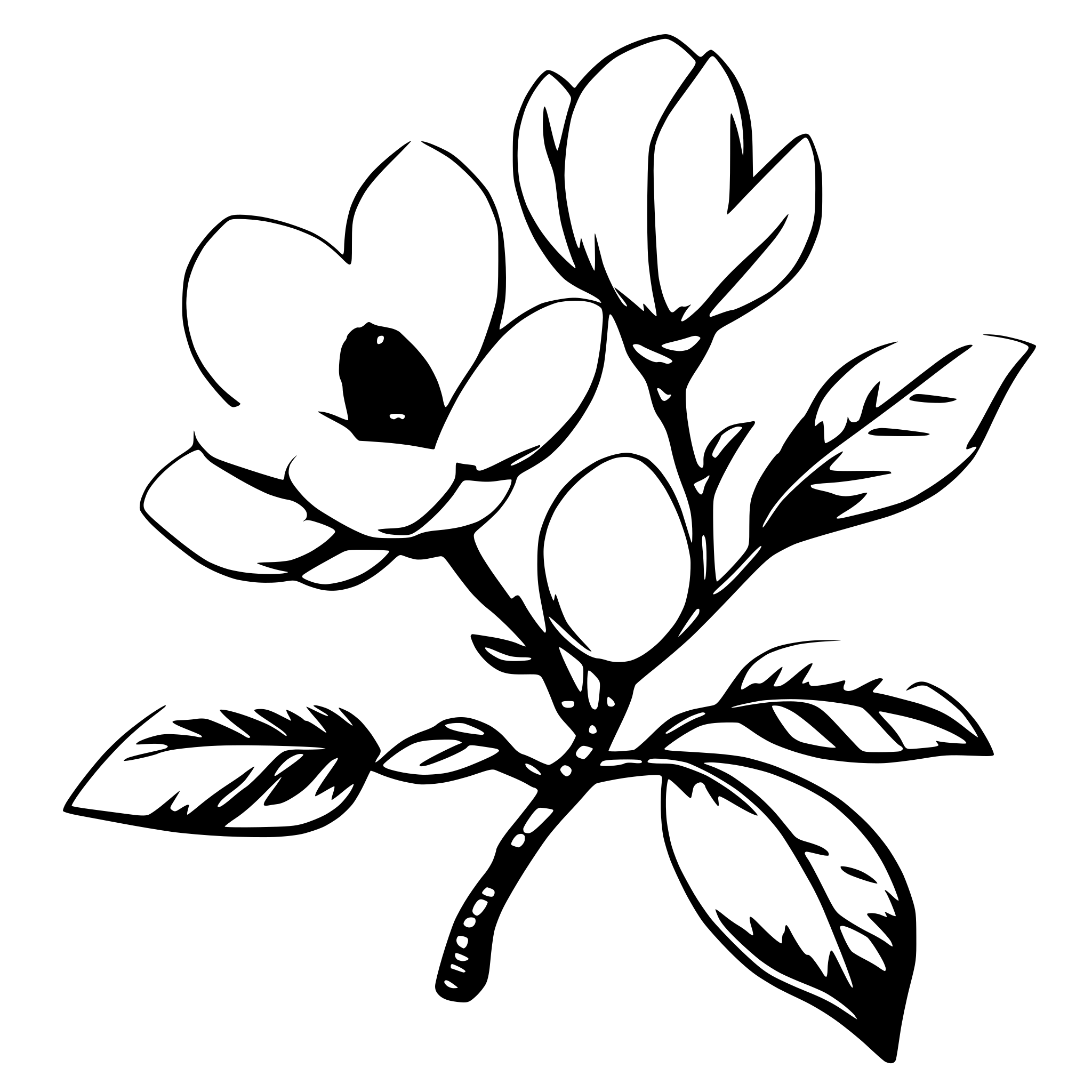 AI-generated SVG of 'magnolia'