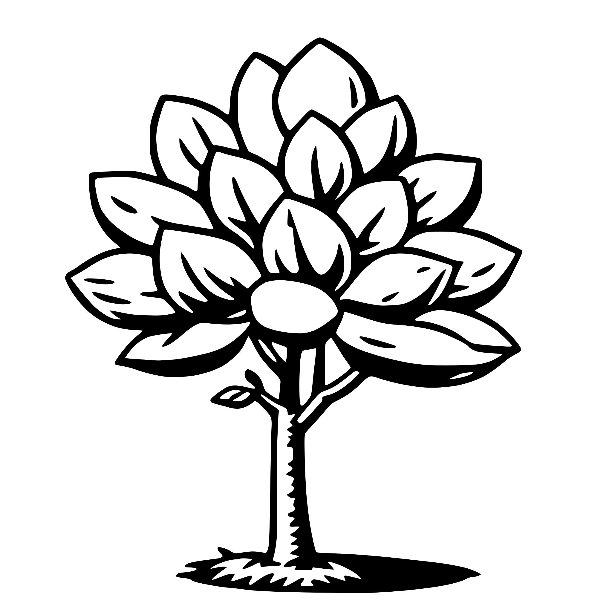 AI-generated SVG of a magnolia tree