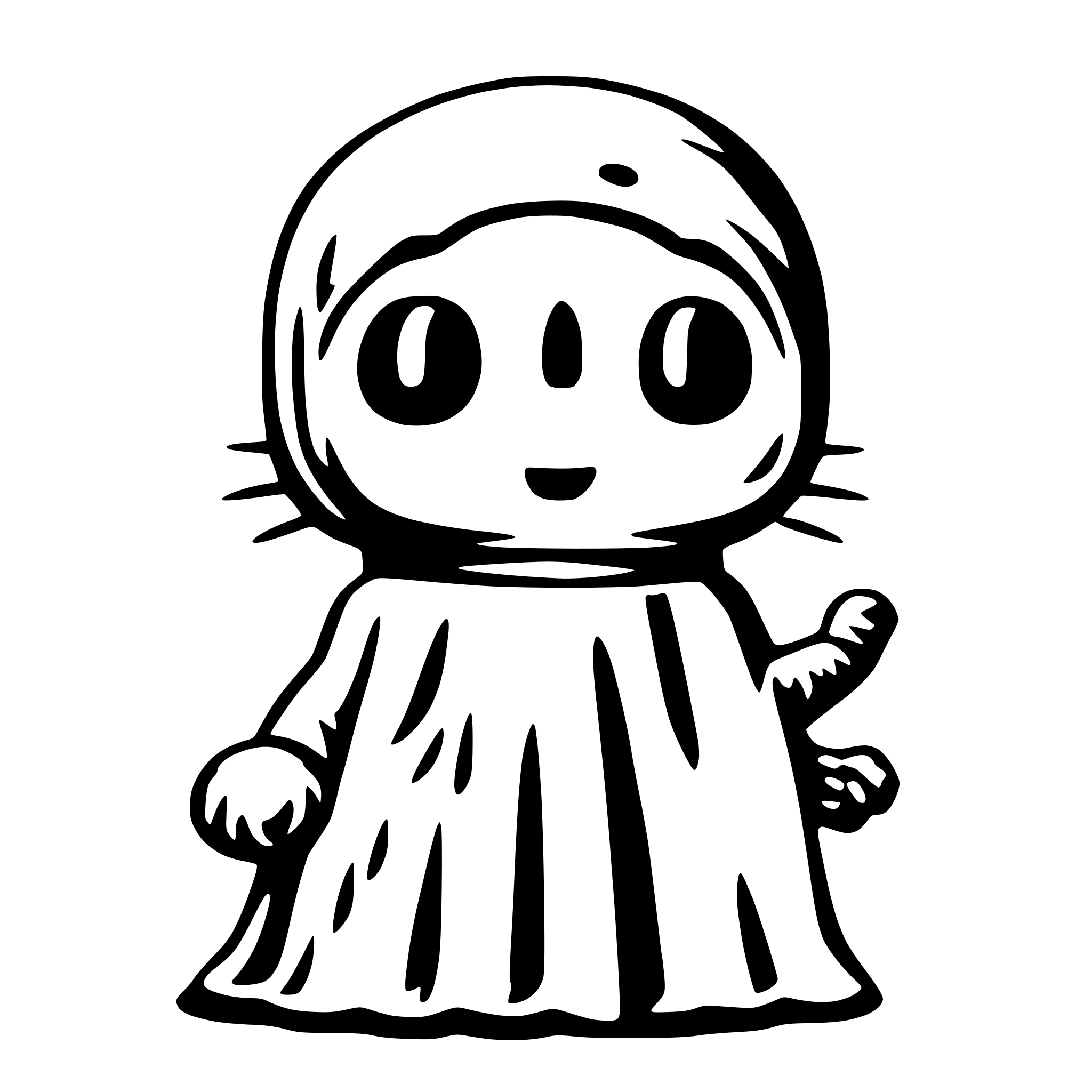 AI-generated SVG of 'hello kitty ghost'
