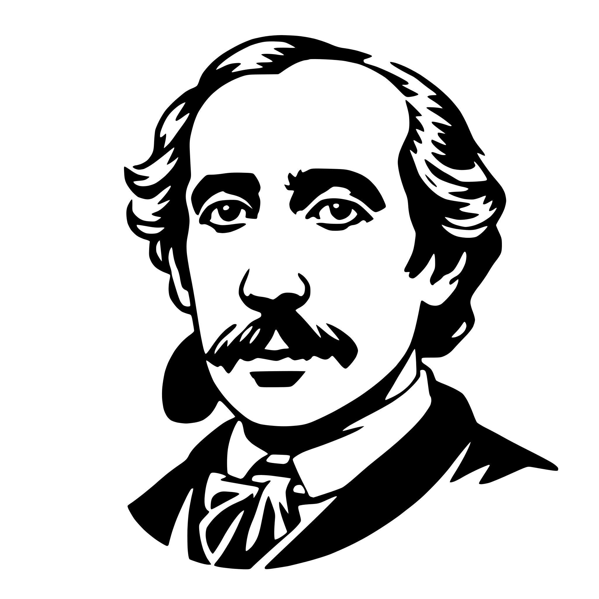 AI-generated SVG of a charles dickens