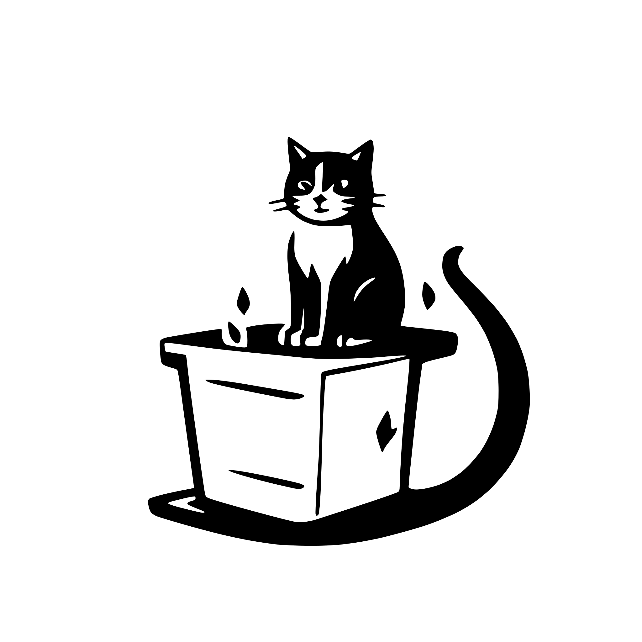 AI-generated SVG of a creative minimalistic logo cat furniture design brand logo