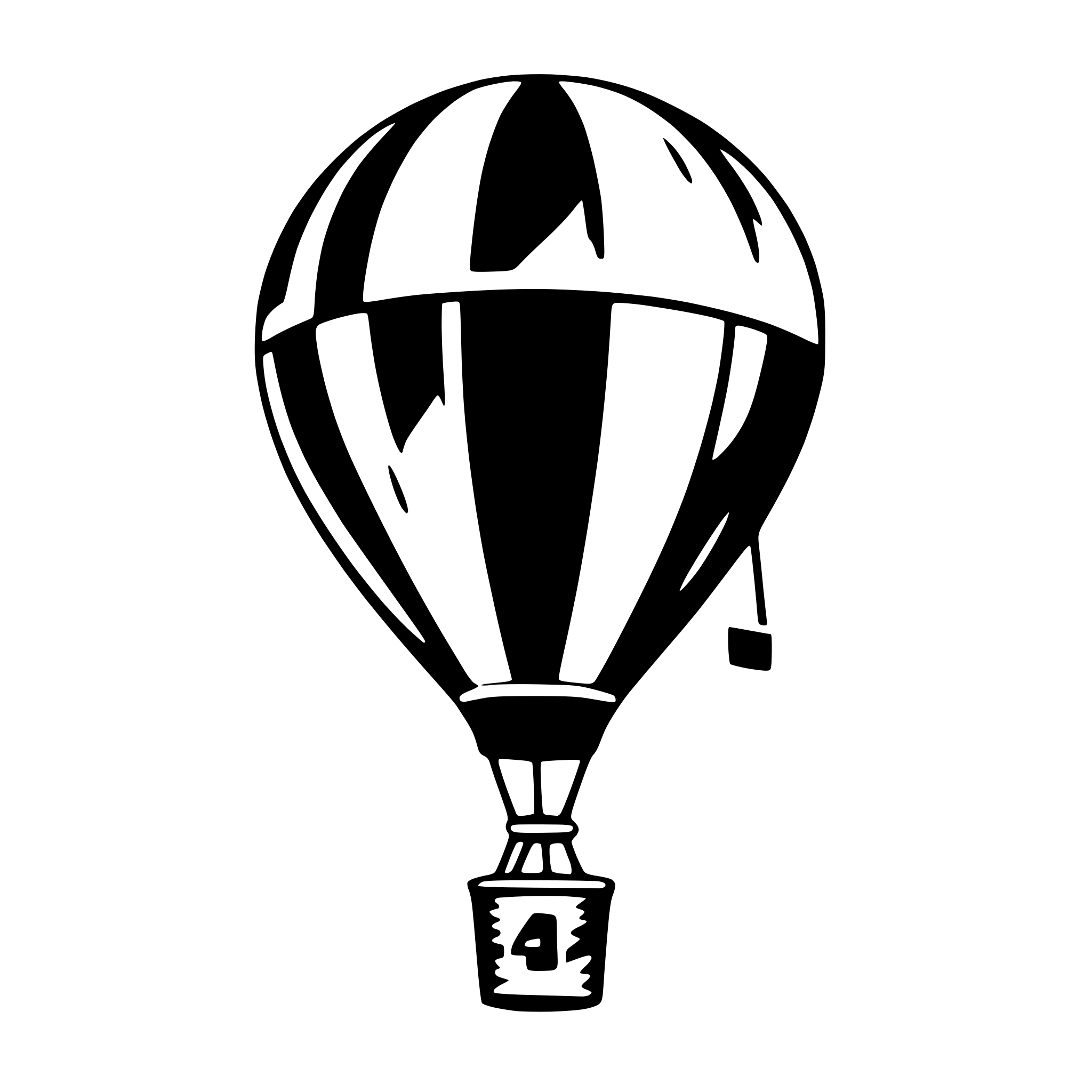 AI-generated SVG of a hotair balloon