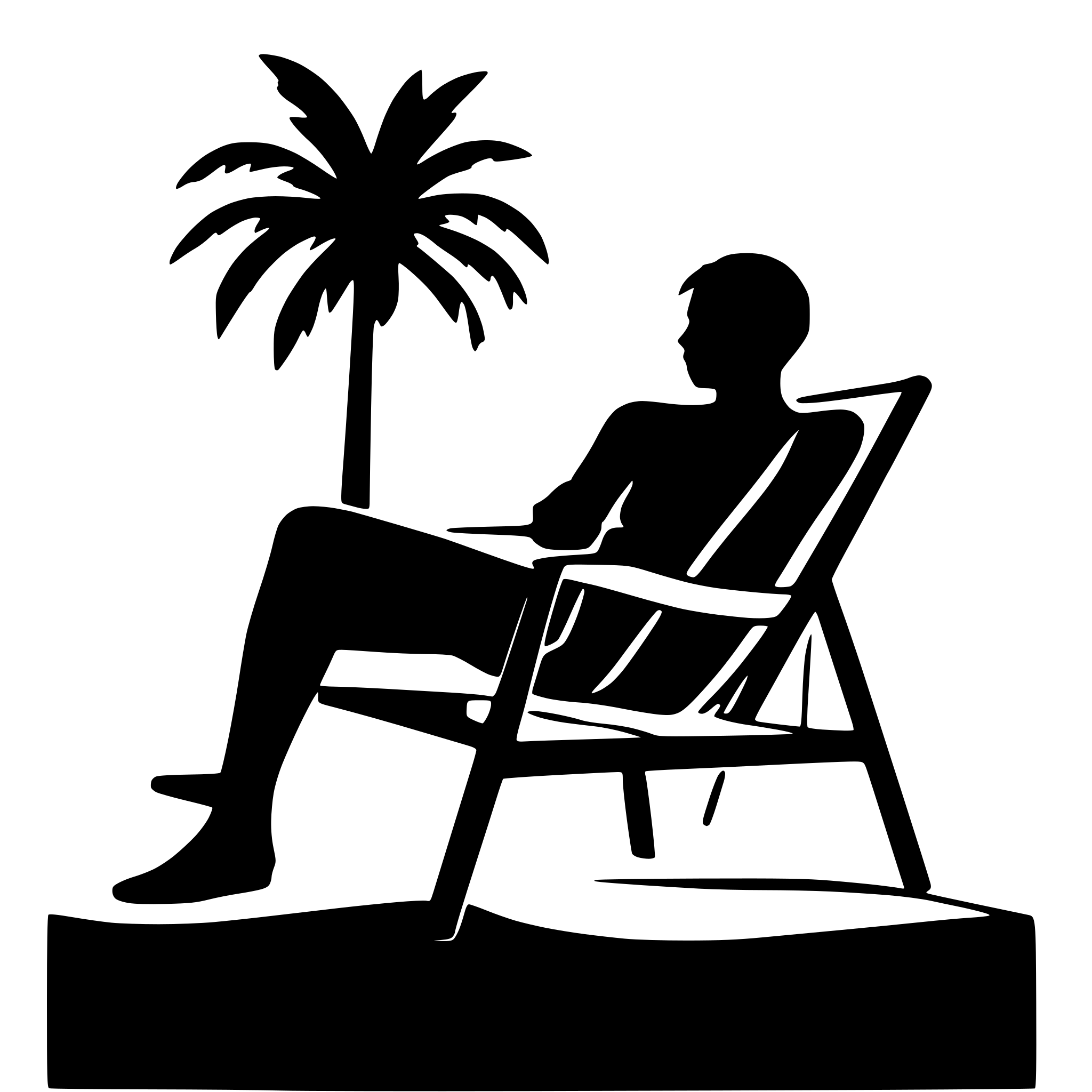 AI-generated SVG of a young boy sunbathing sitting in lounger on right hand big fruity cocktail illustration. no background.