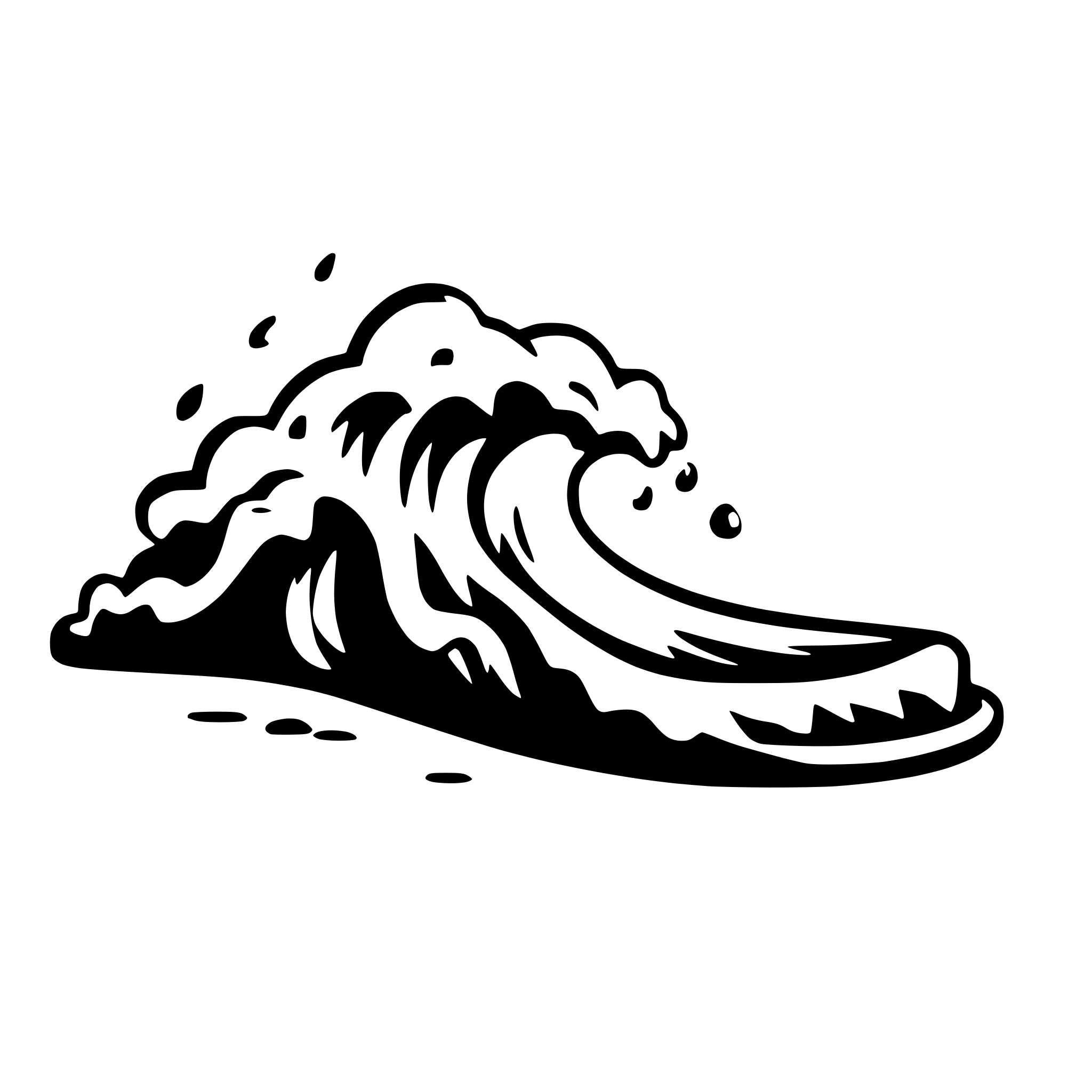 AI-generated SVG of a Smooth crashing wave