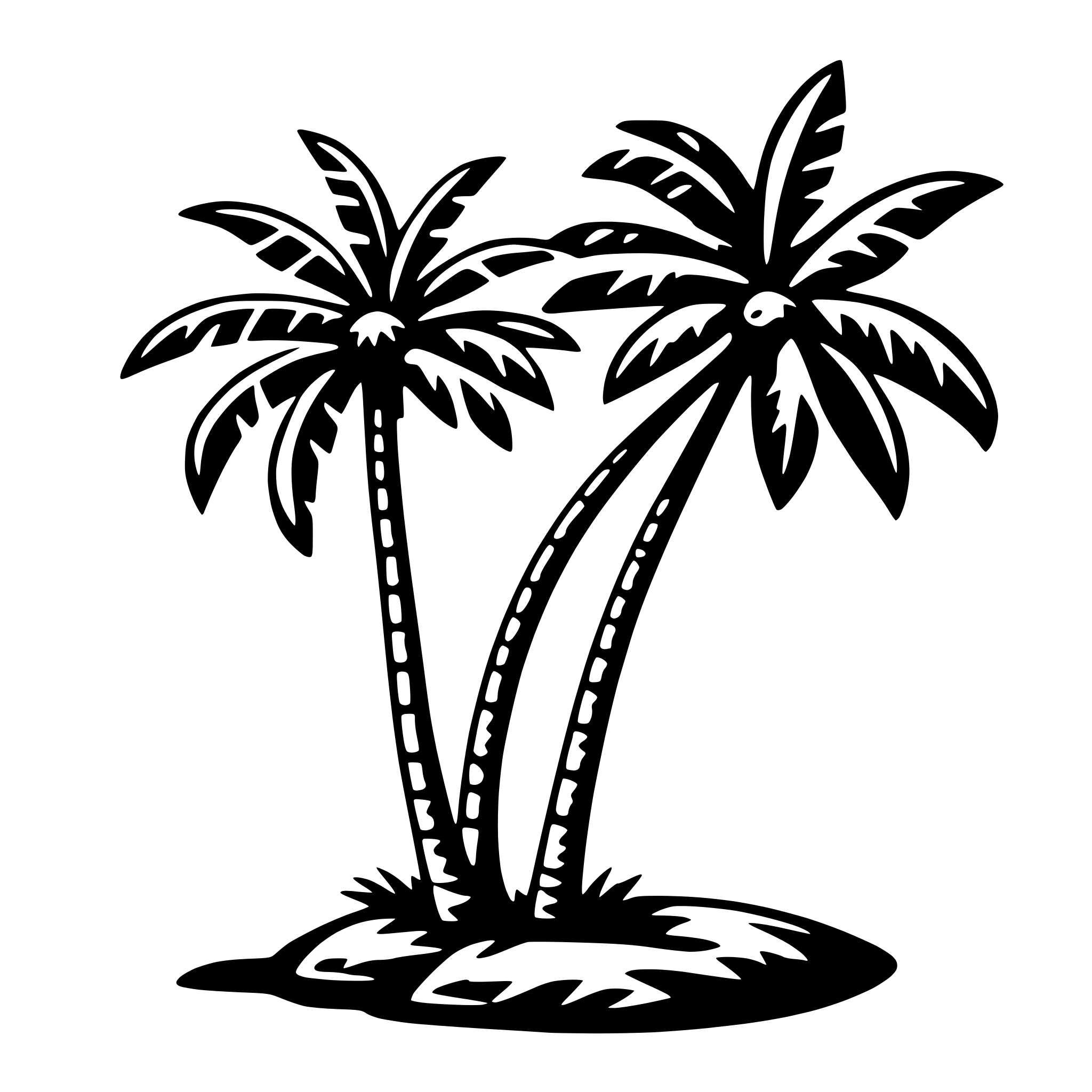 AI-generated SVG of a palm tree