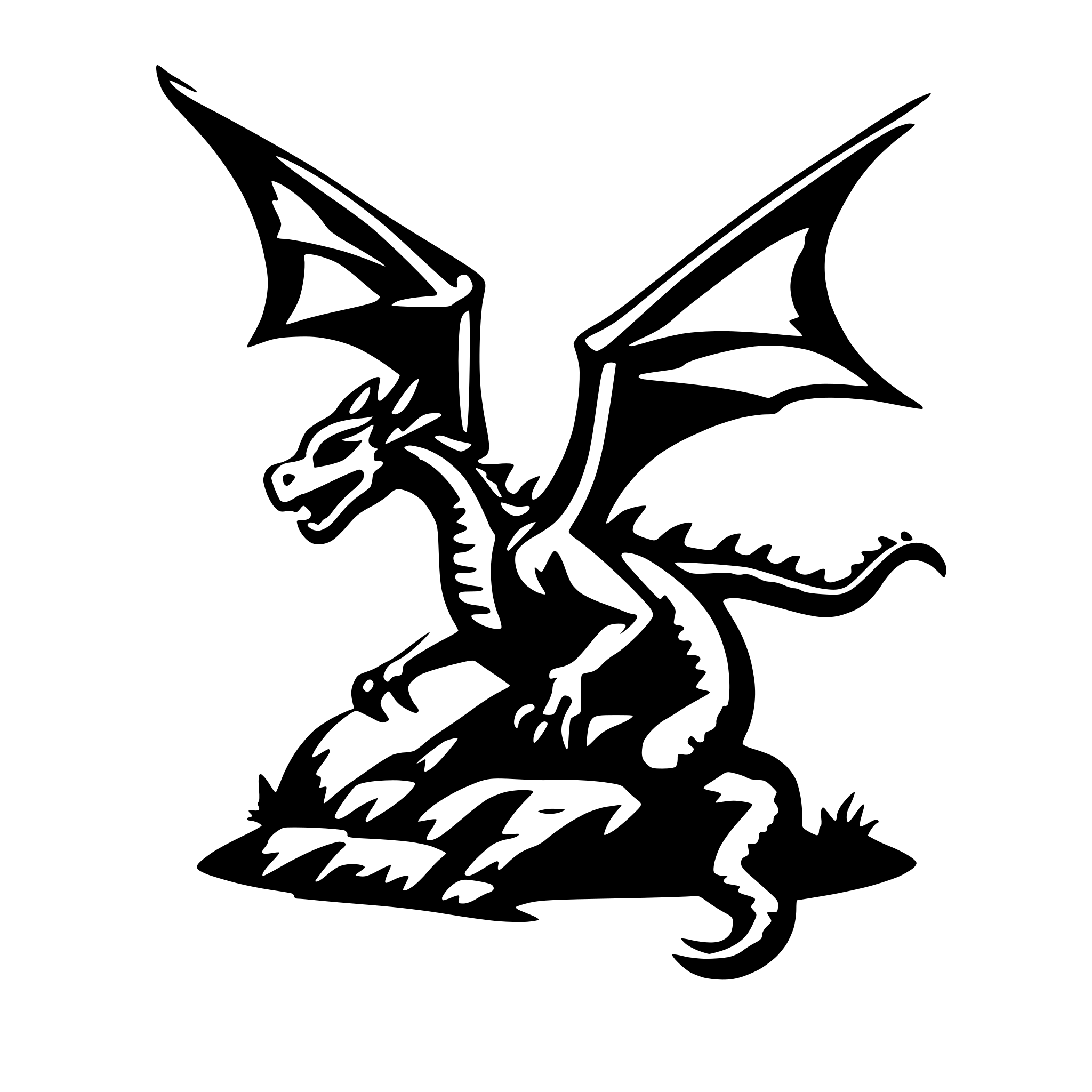 AI-generated SVG of 'dragons take flight'