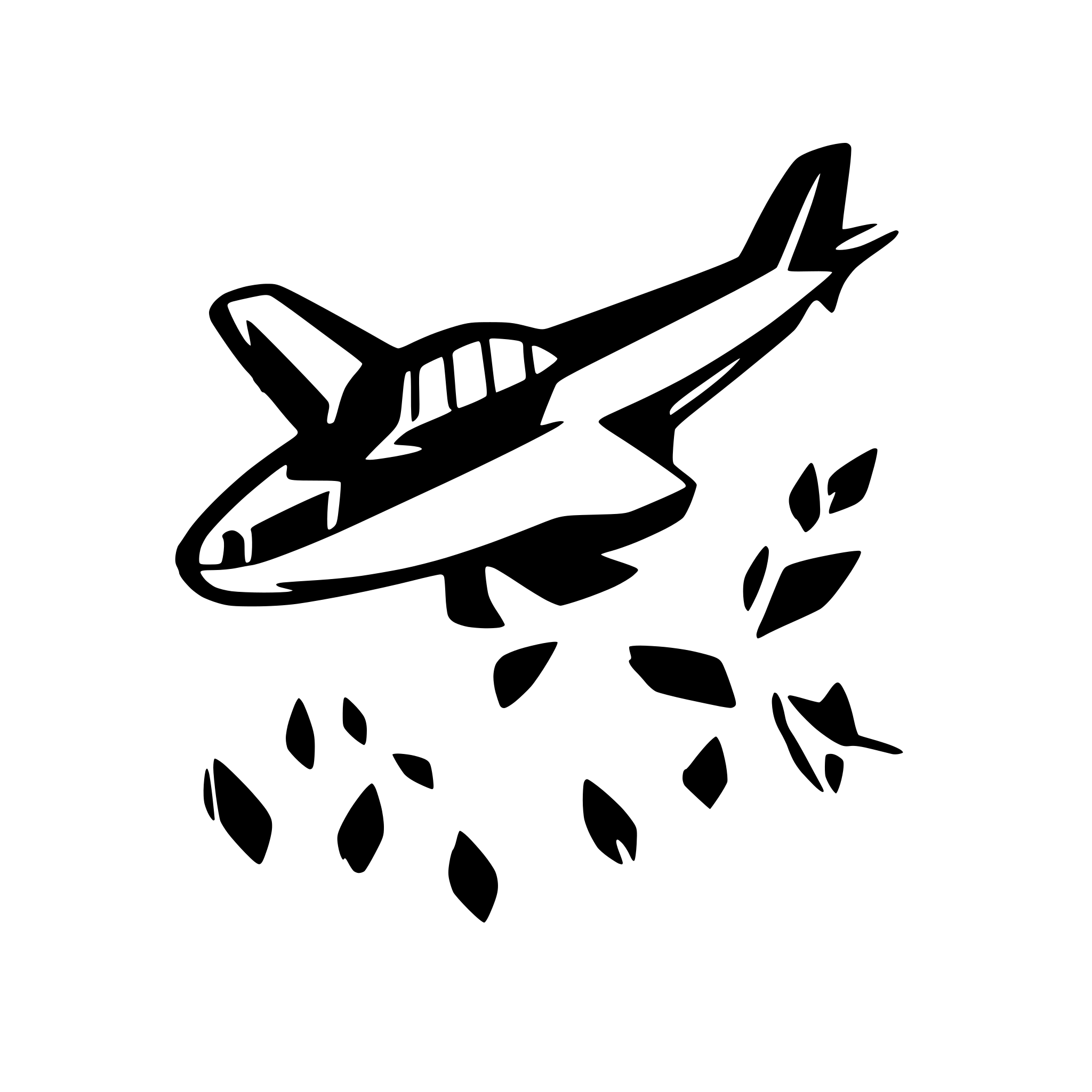AI-generated SVG of a jet flying