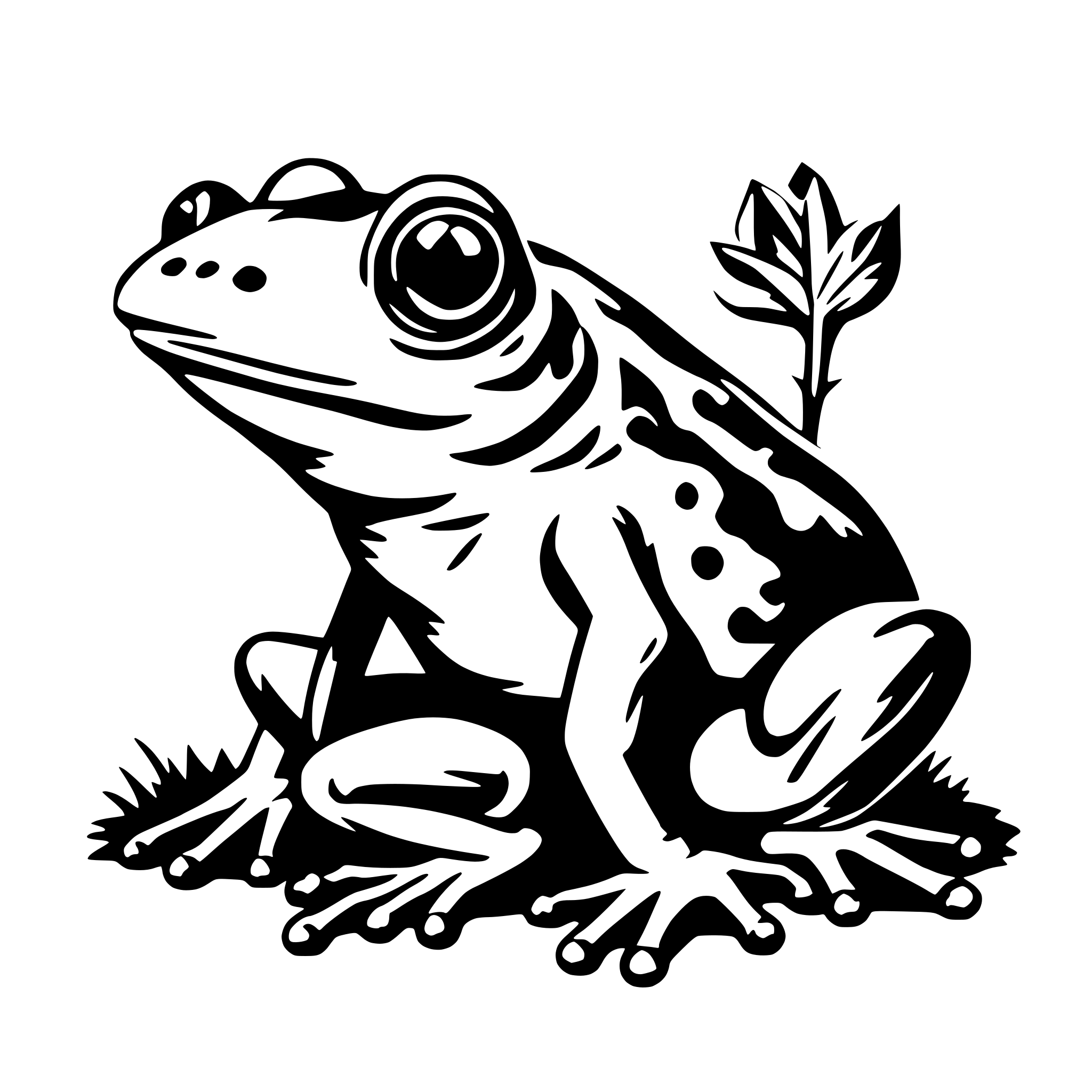 AI-generated SVG of a frog
