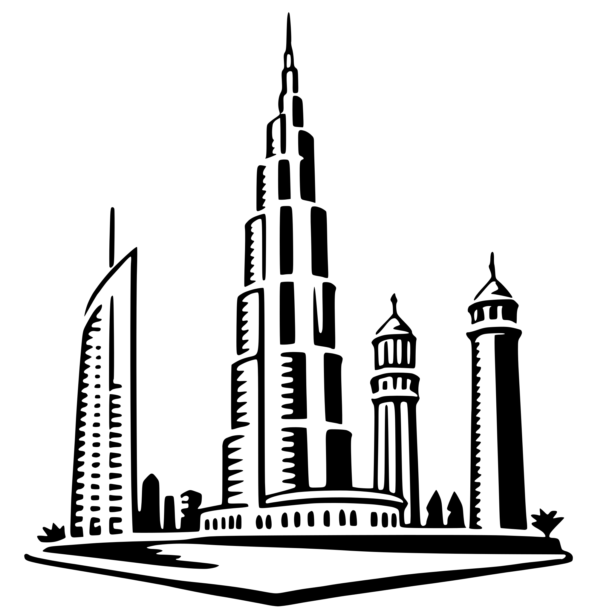 AI-generated SVG of 'burj khalifa'