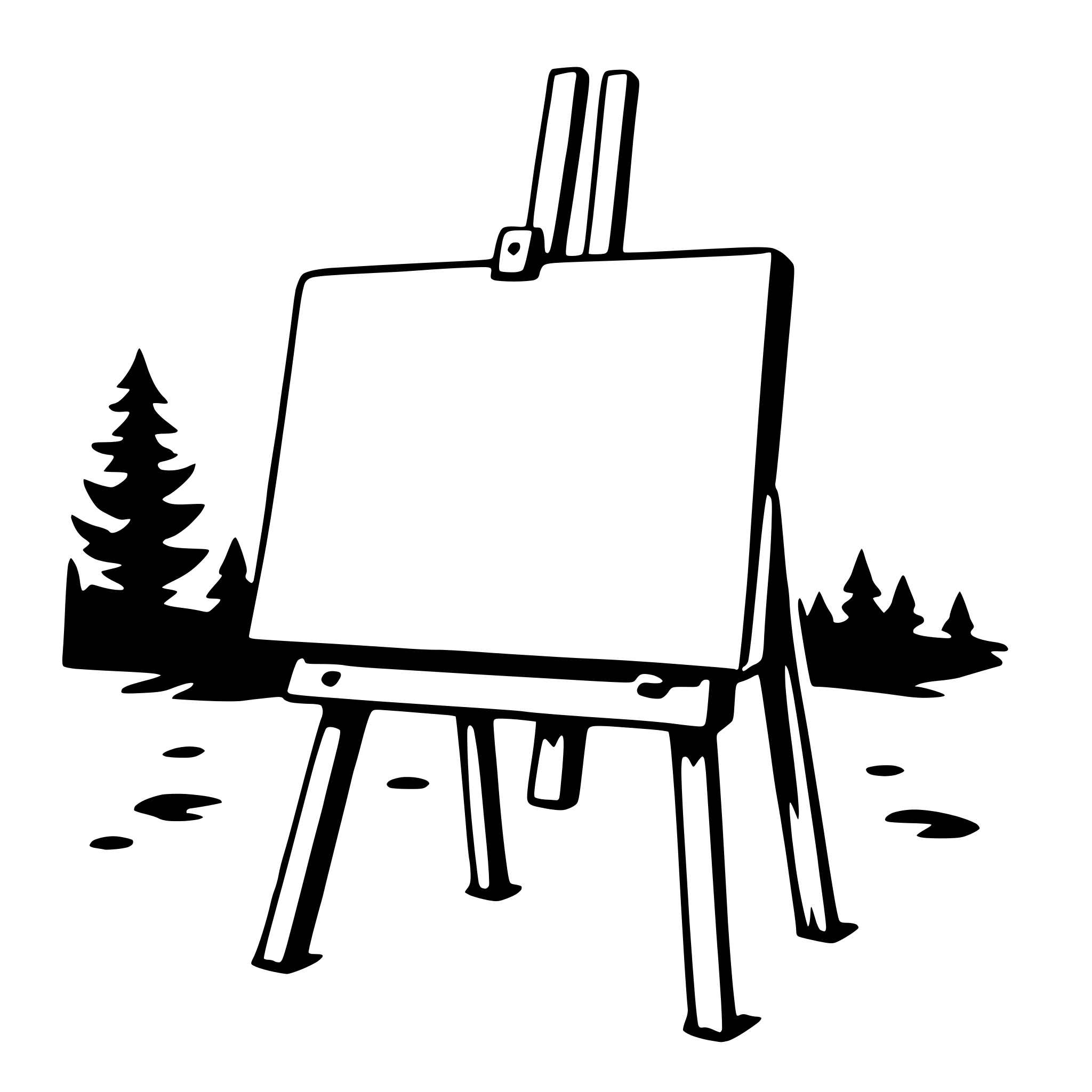 AI-generated SVG of 'easel'