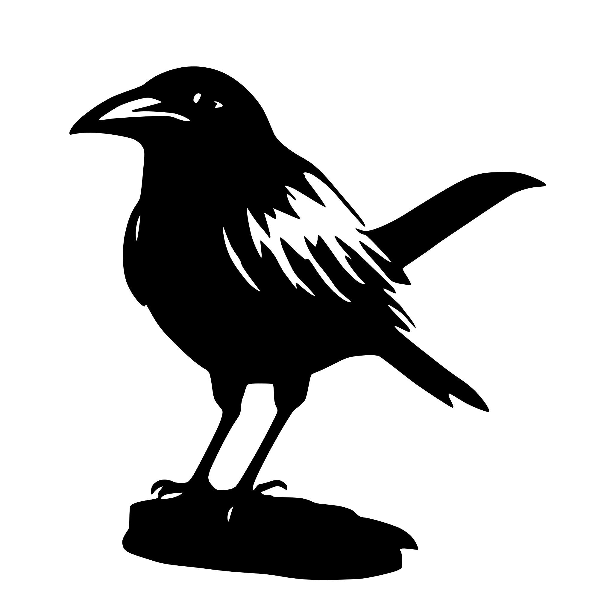 AI-generated SVG of a a crow