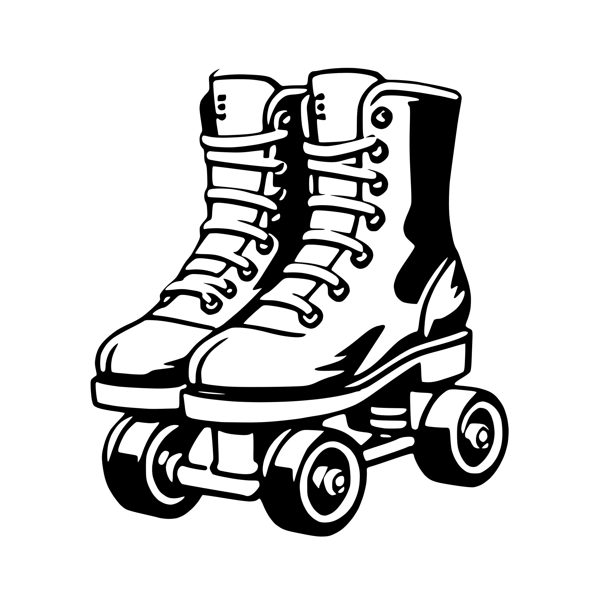 AI-generated SVG of 'roller skates'