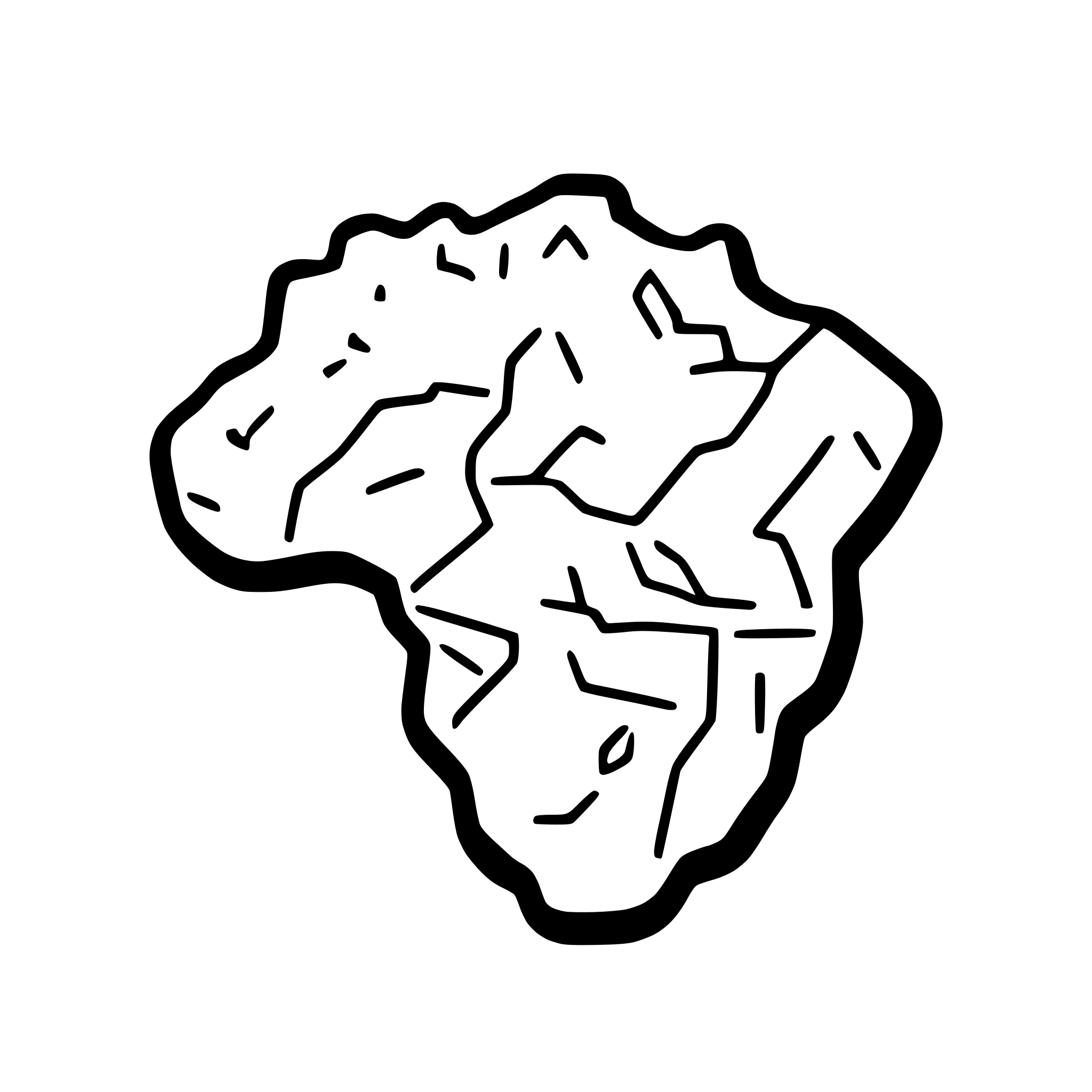 AI-generated SVG of a outlined brazil map