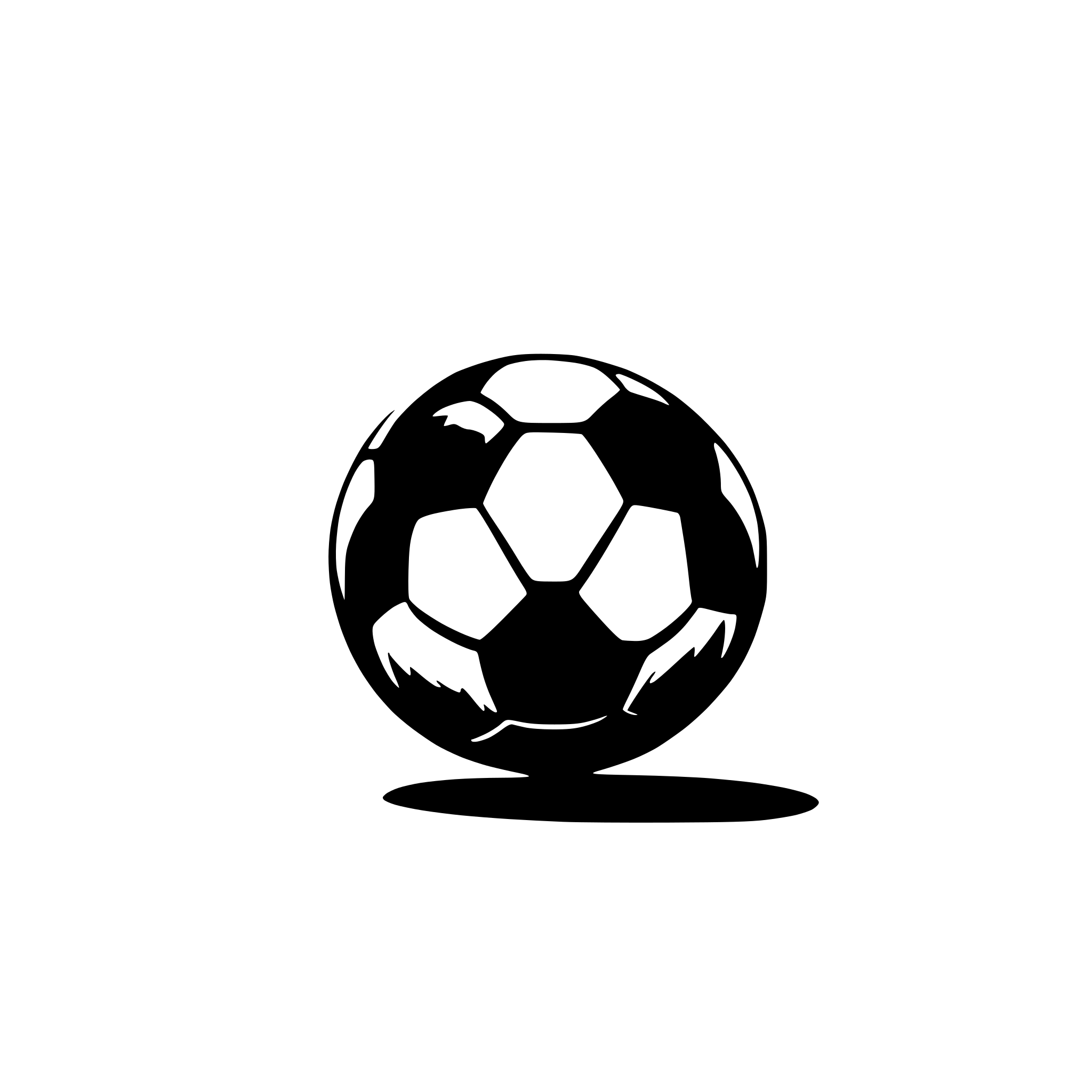 AI-generated SVG of 'Simple soccer ball'
