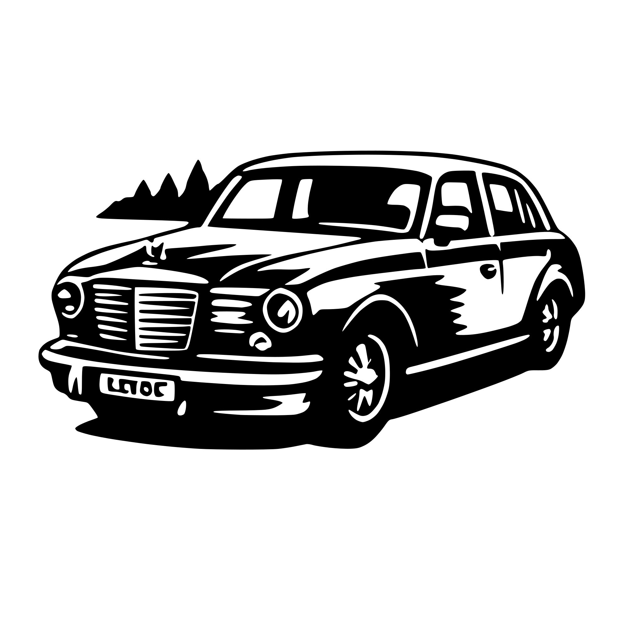 AI-generated SVG of a sedan simple svg
