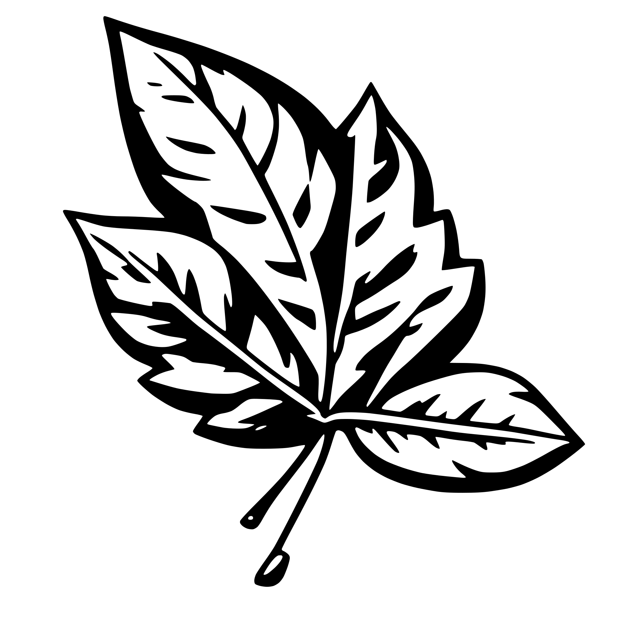 AI-generated SVG of a 1 simple leaf falling