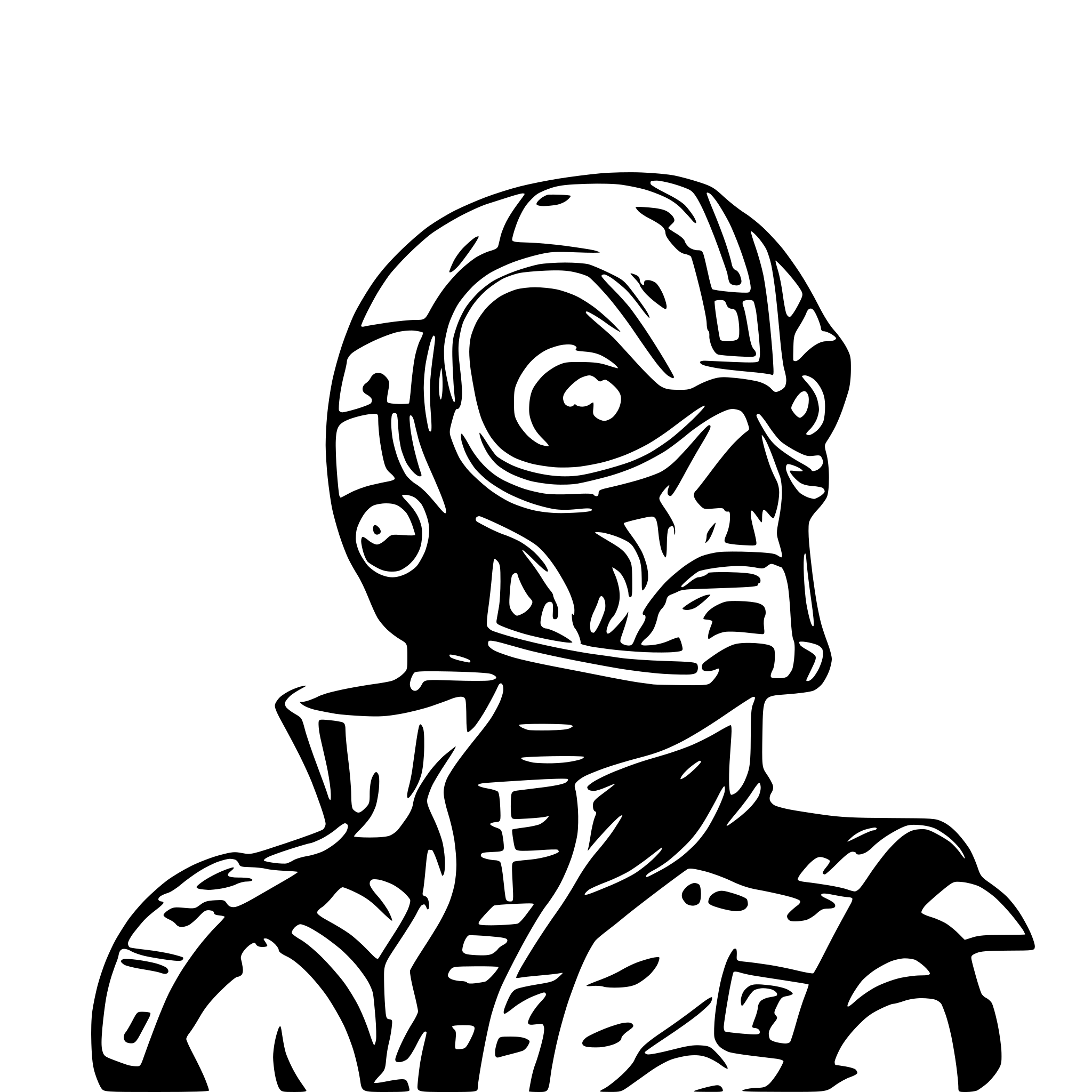 AI-generated SVG of 'strogg from quake 4'