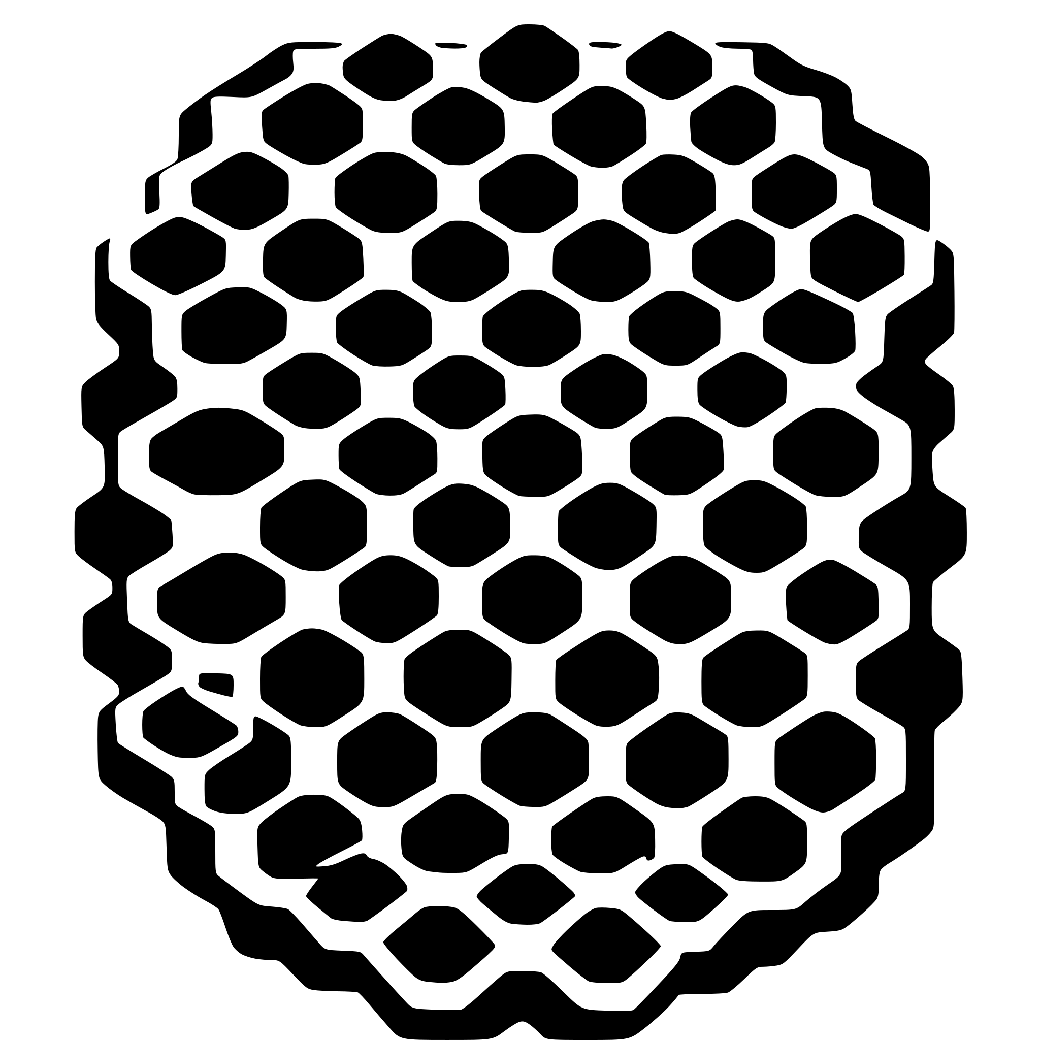 AI-generated SVG of a symmetrical honeycomb