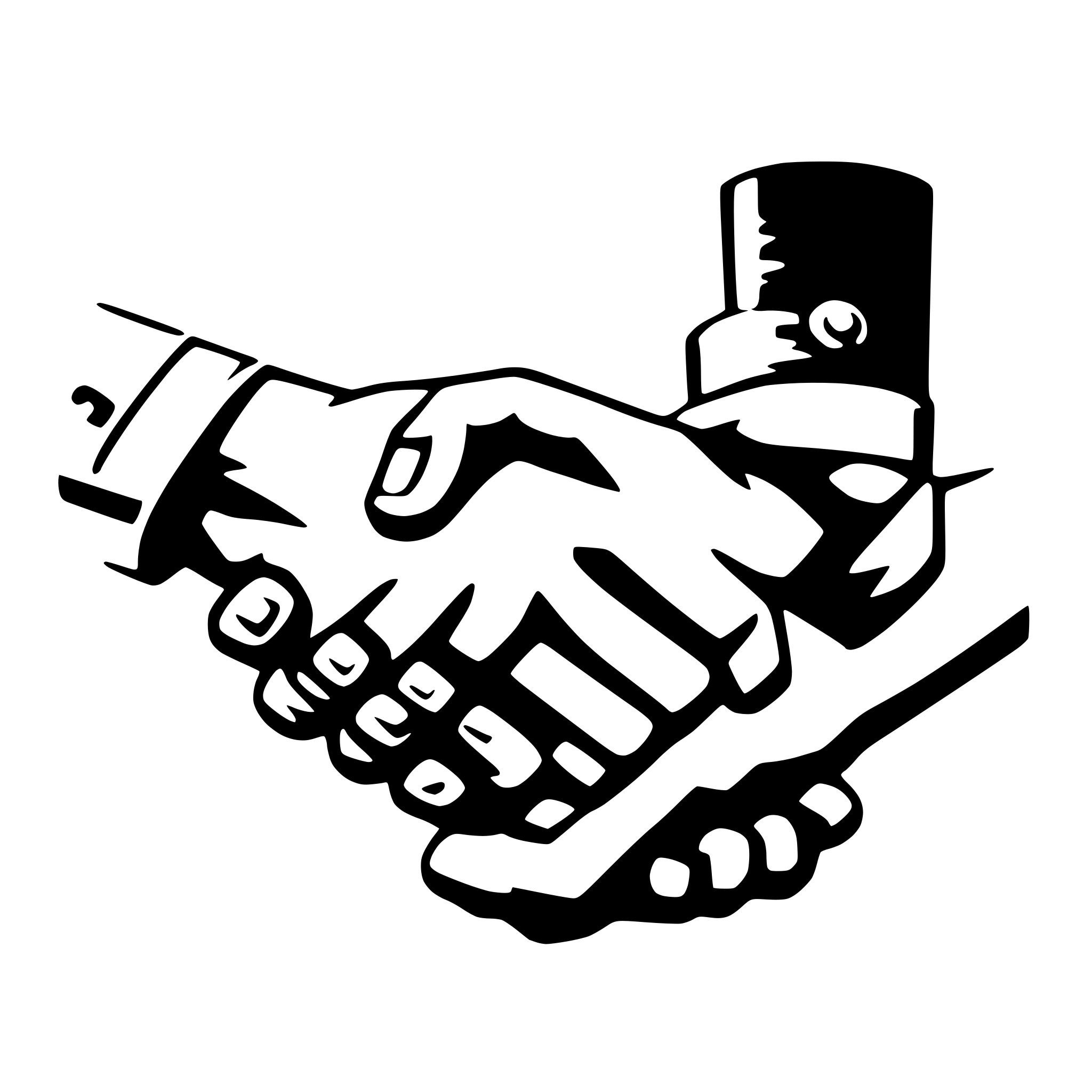 AI-generated SVG of 'shake hands'