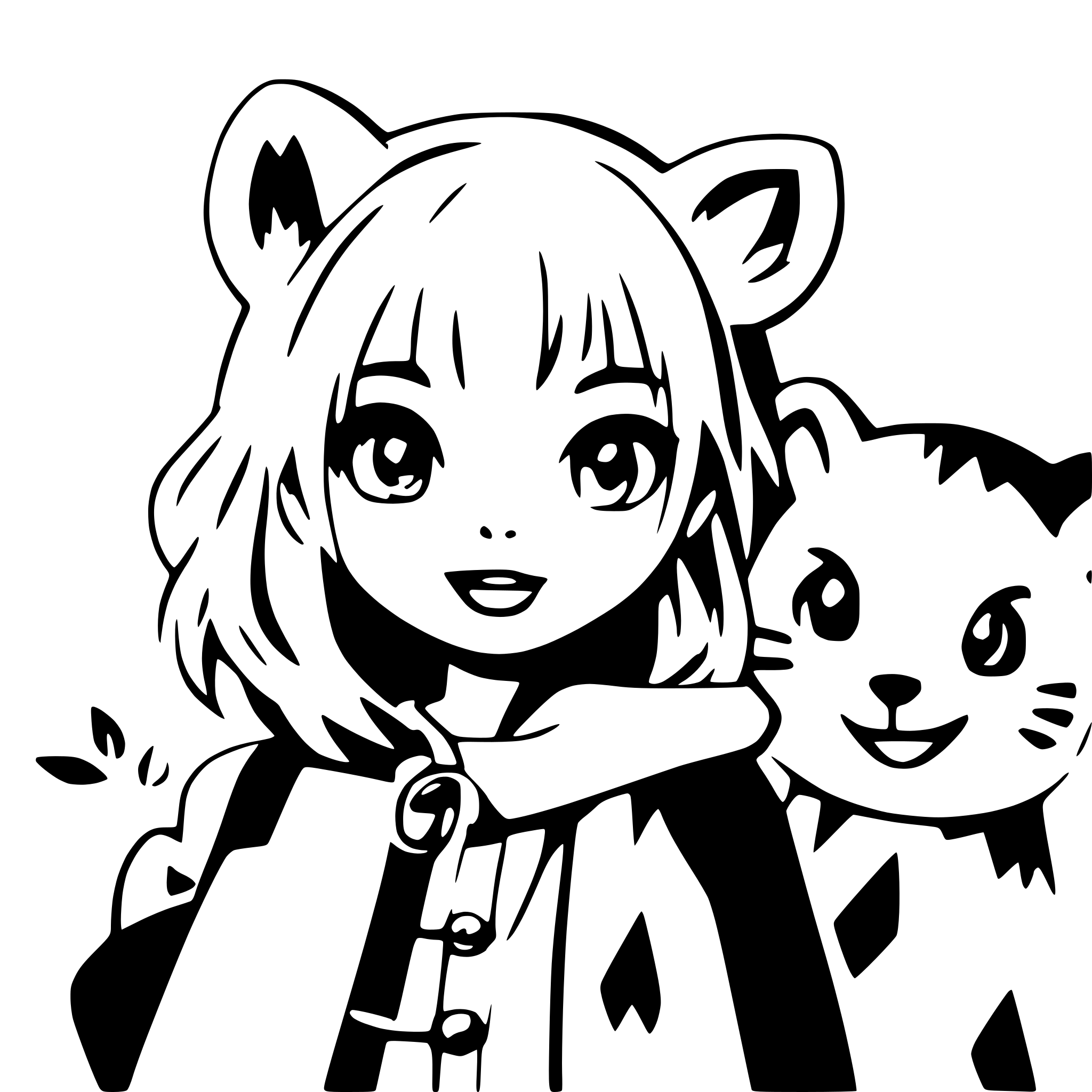 AI-generated SVG of 'cute wild animals'
