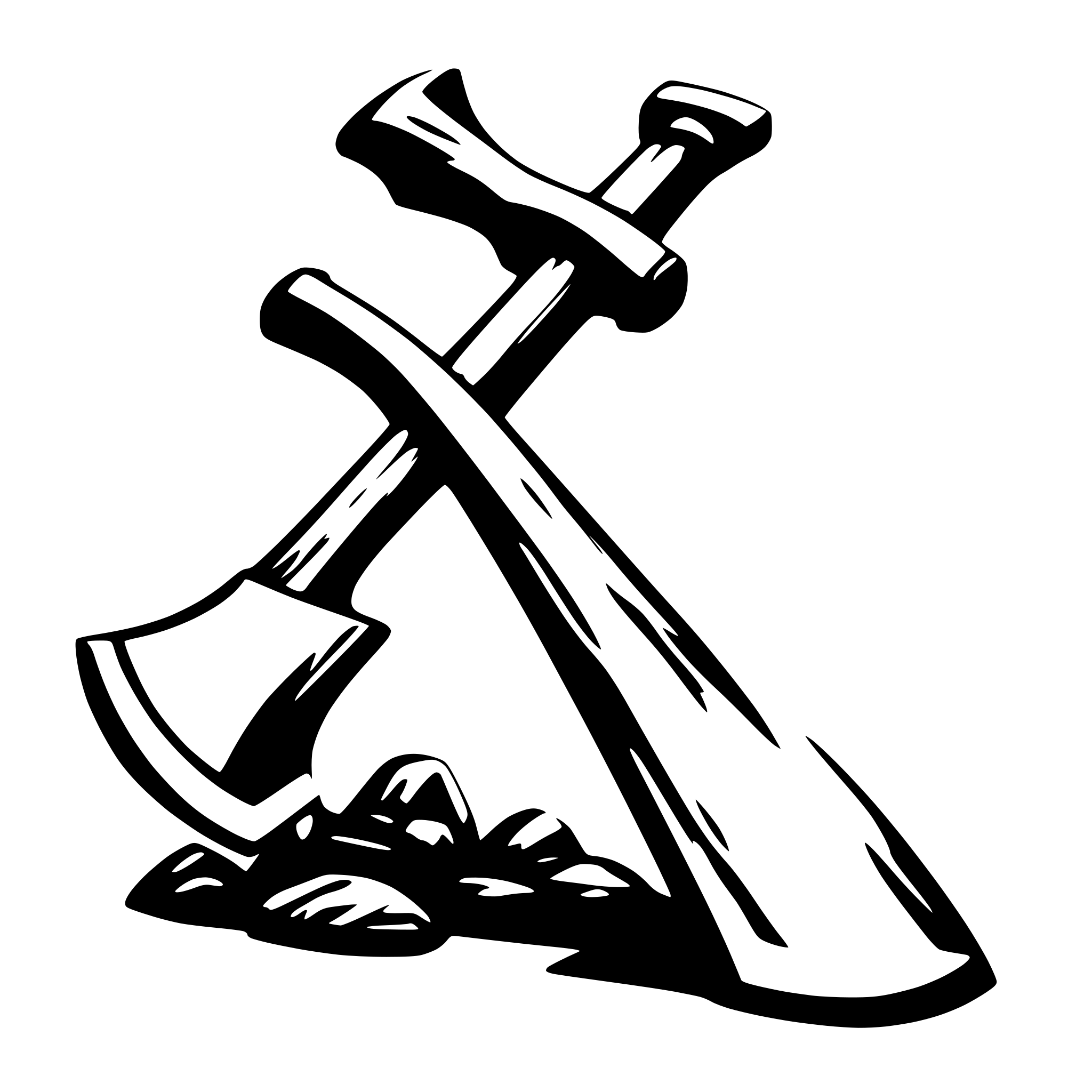 AI-generated SVG of a axe