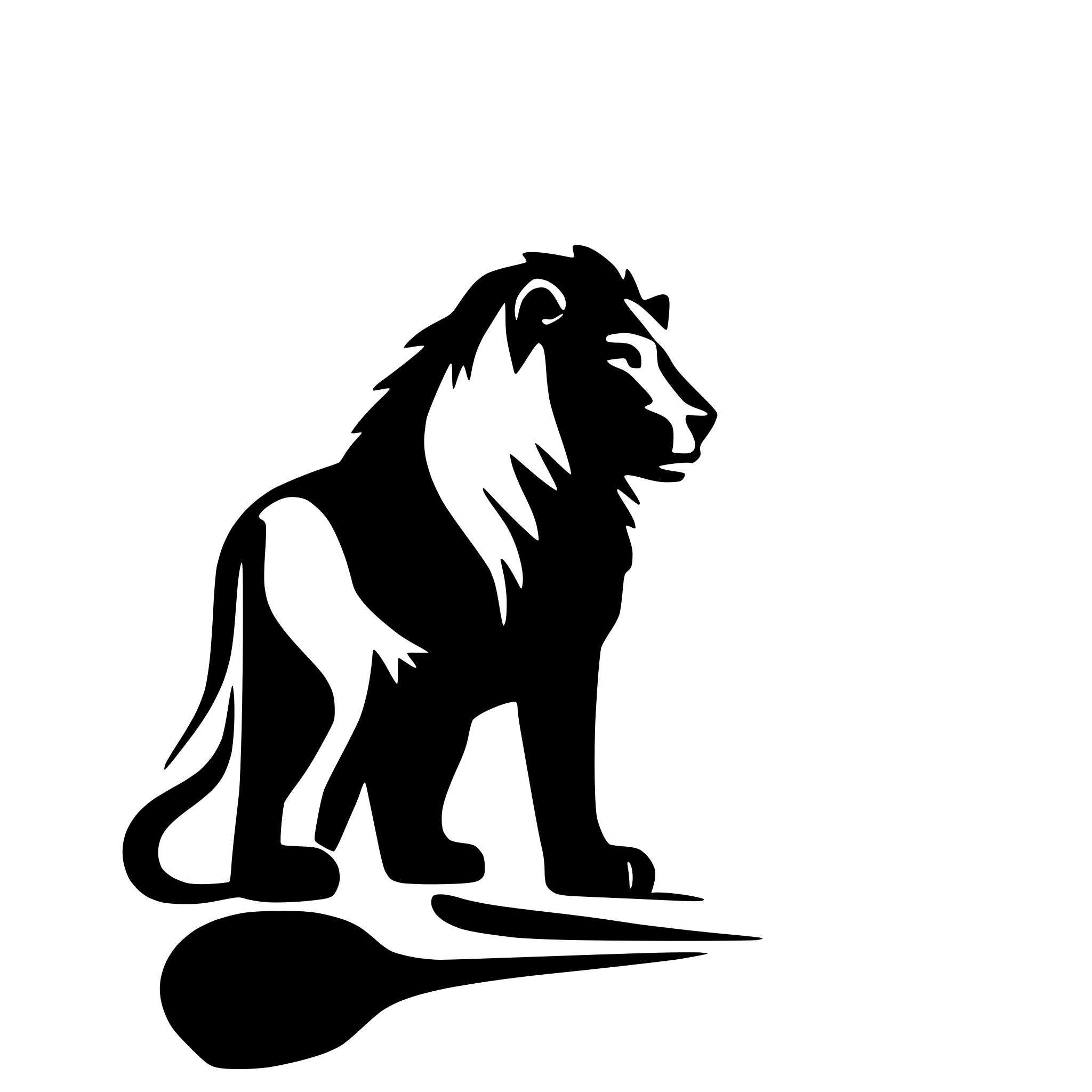 AI-generated SVG of a lion