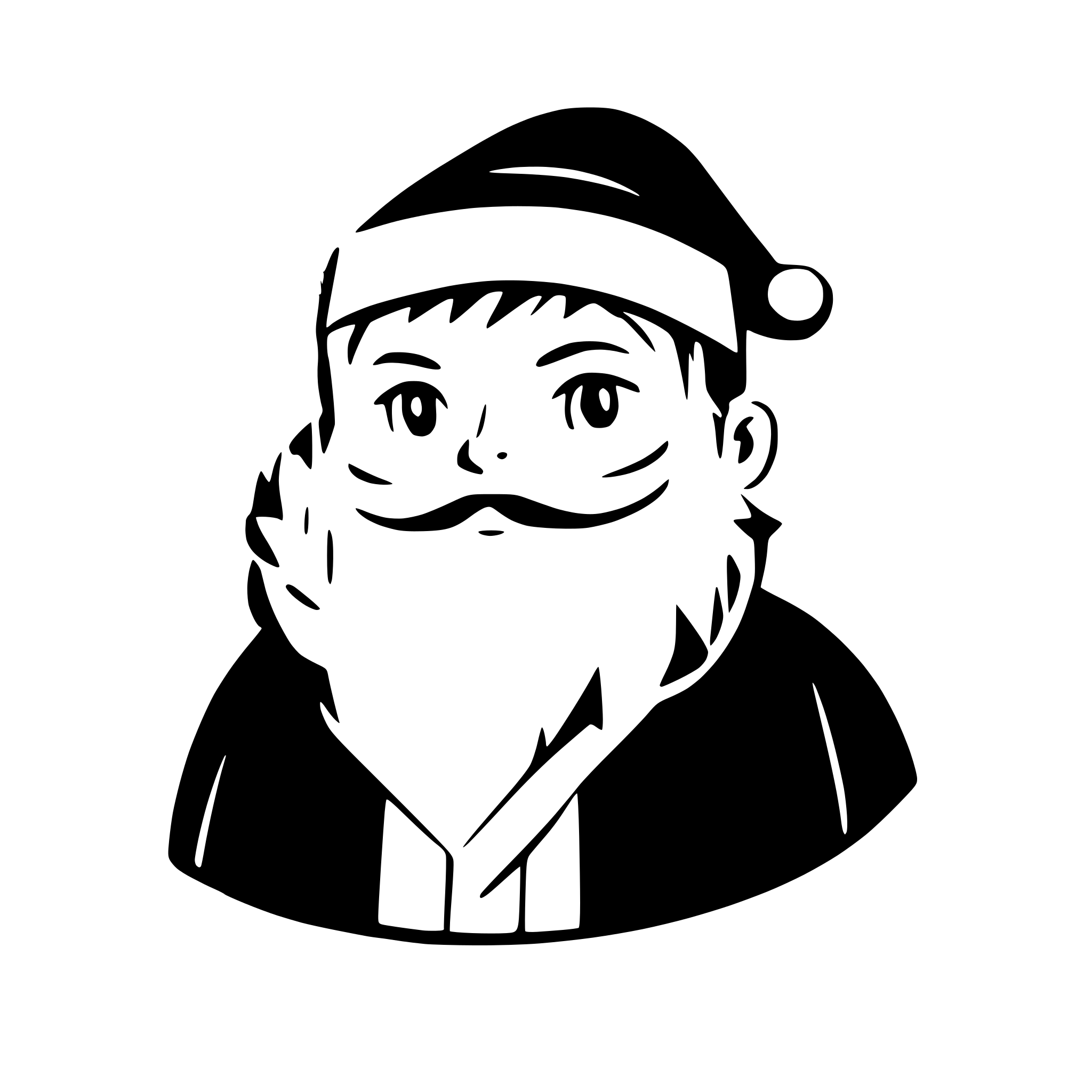 AI-generated SVG of 'santa claus with beard'