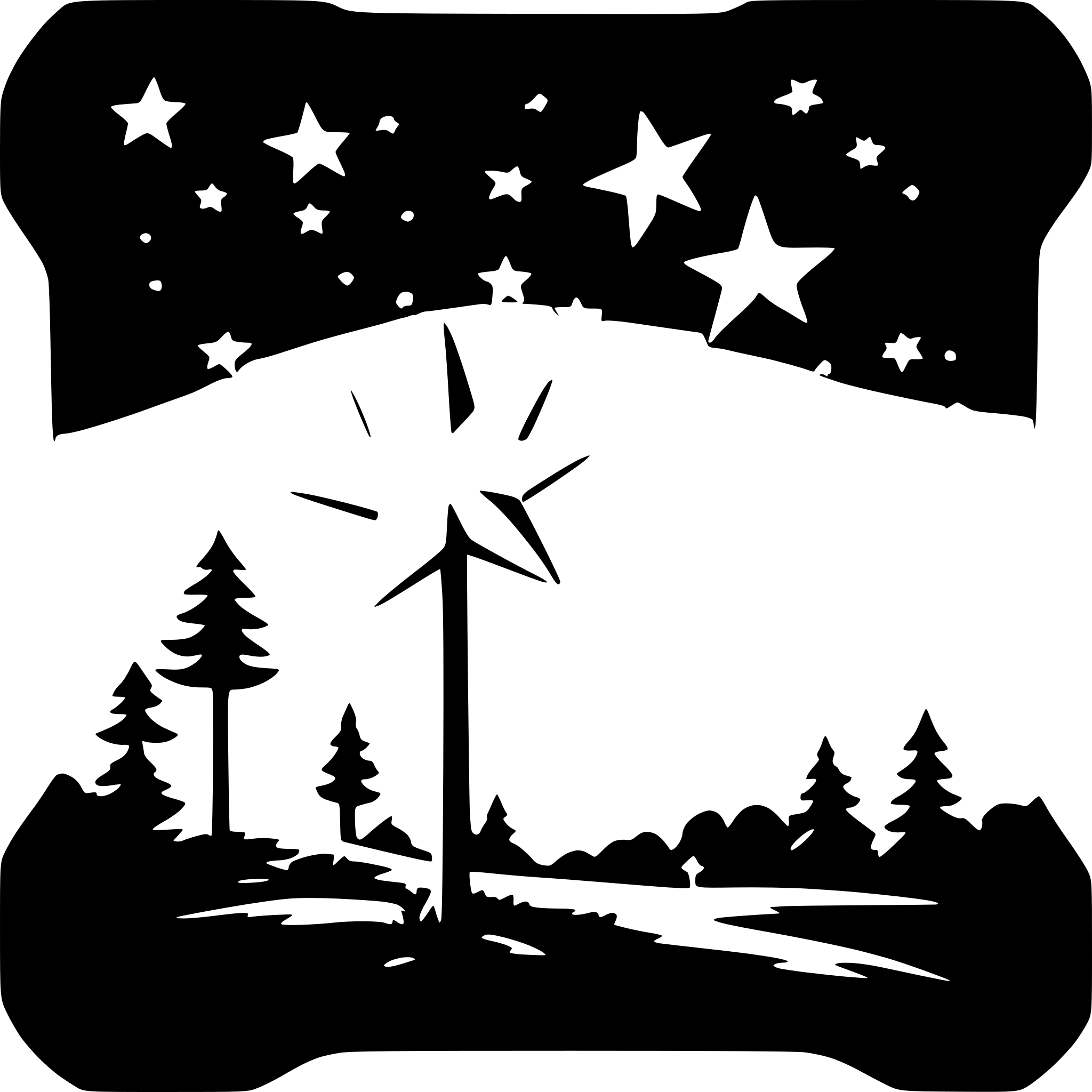 AI-generated SVG of a stars on a night sky