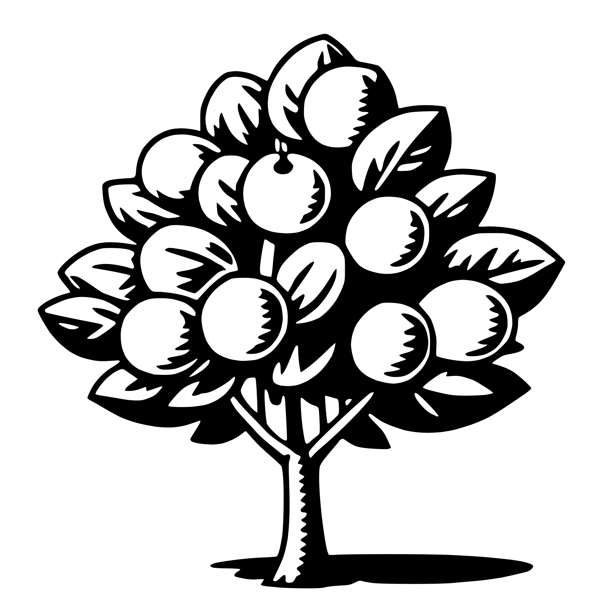 AI-generated SVG of a orange tree