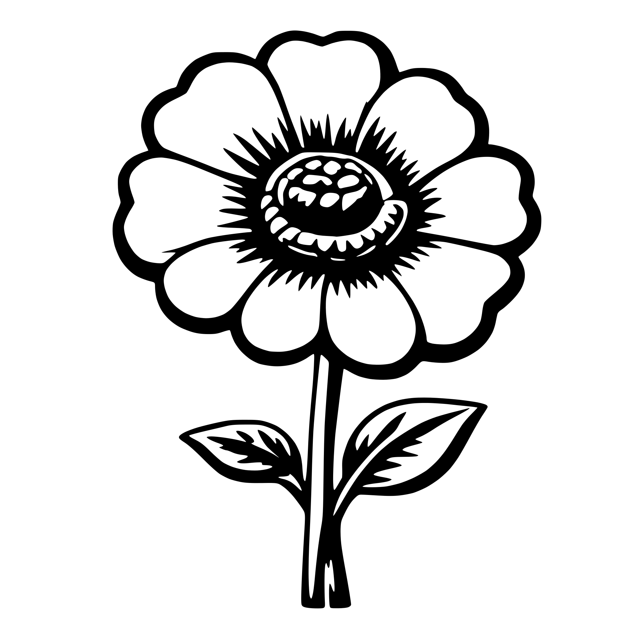 AI-generated SVG of a flower