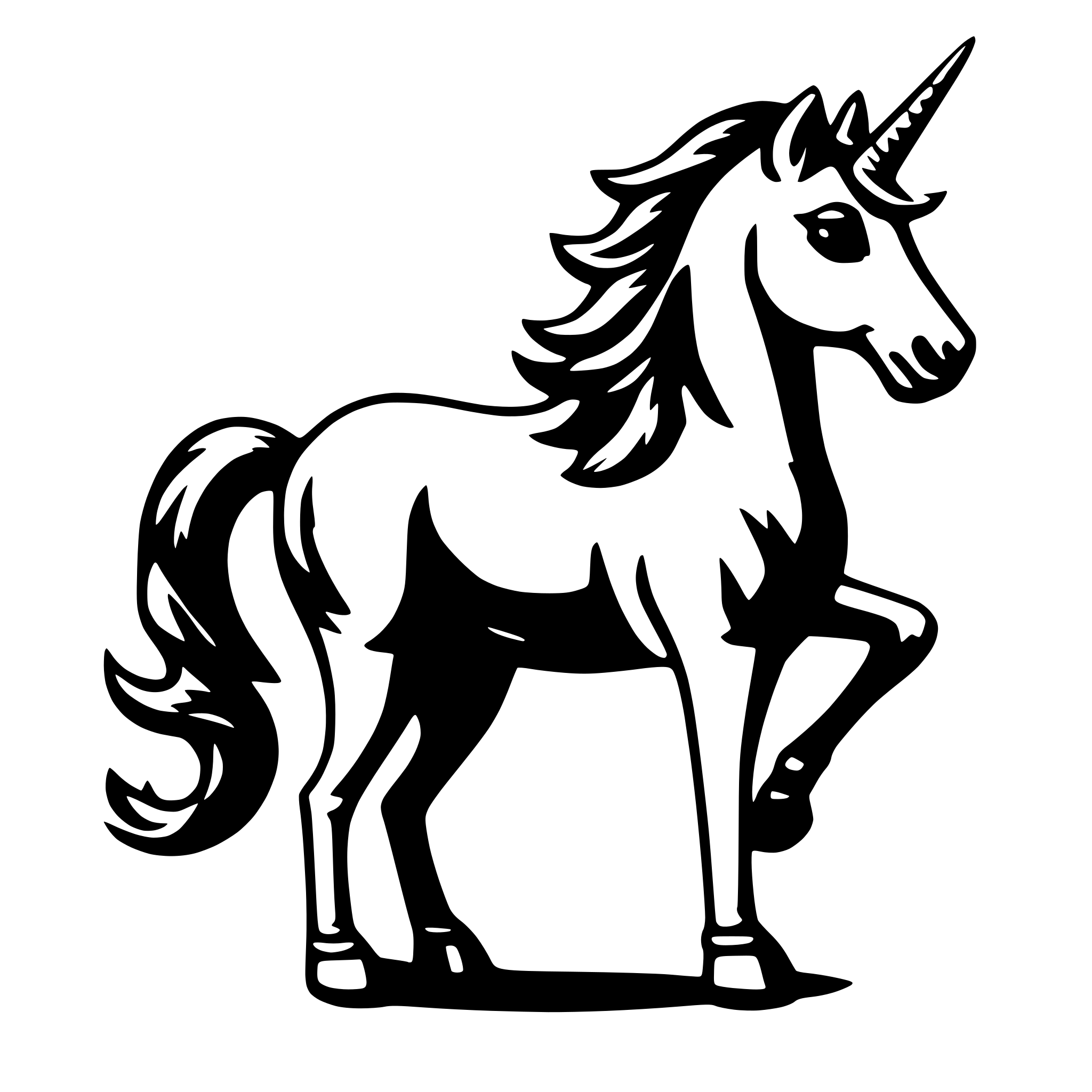 AI-generated SVG of a unicorn