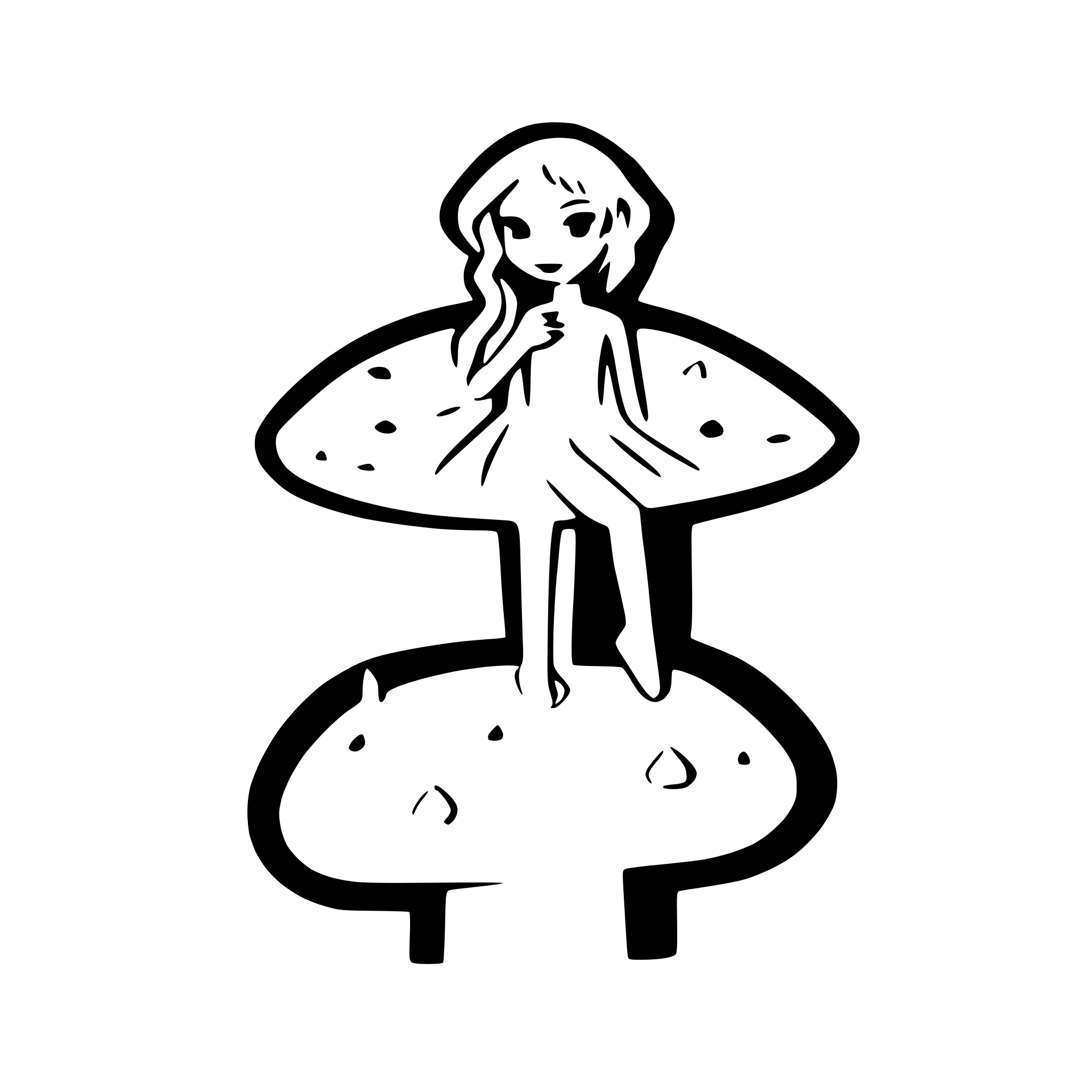 AI-generated SVG of 'fairy sitting on a toadstool'