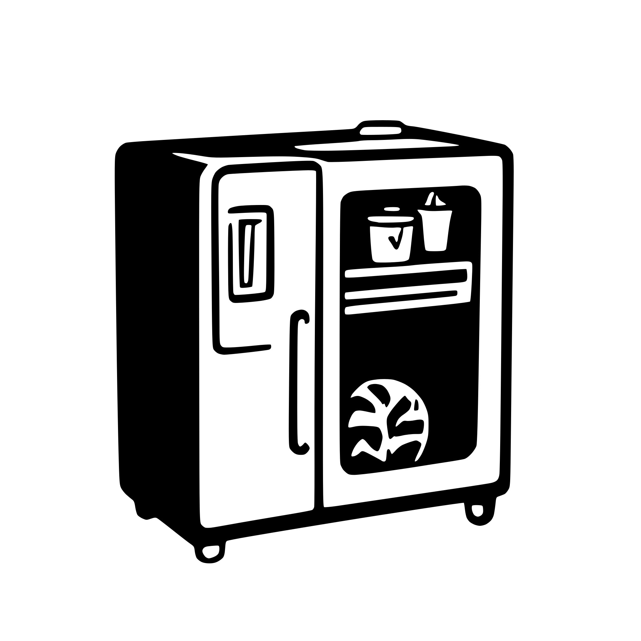 AI-generated SVG of a fridge with food inside