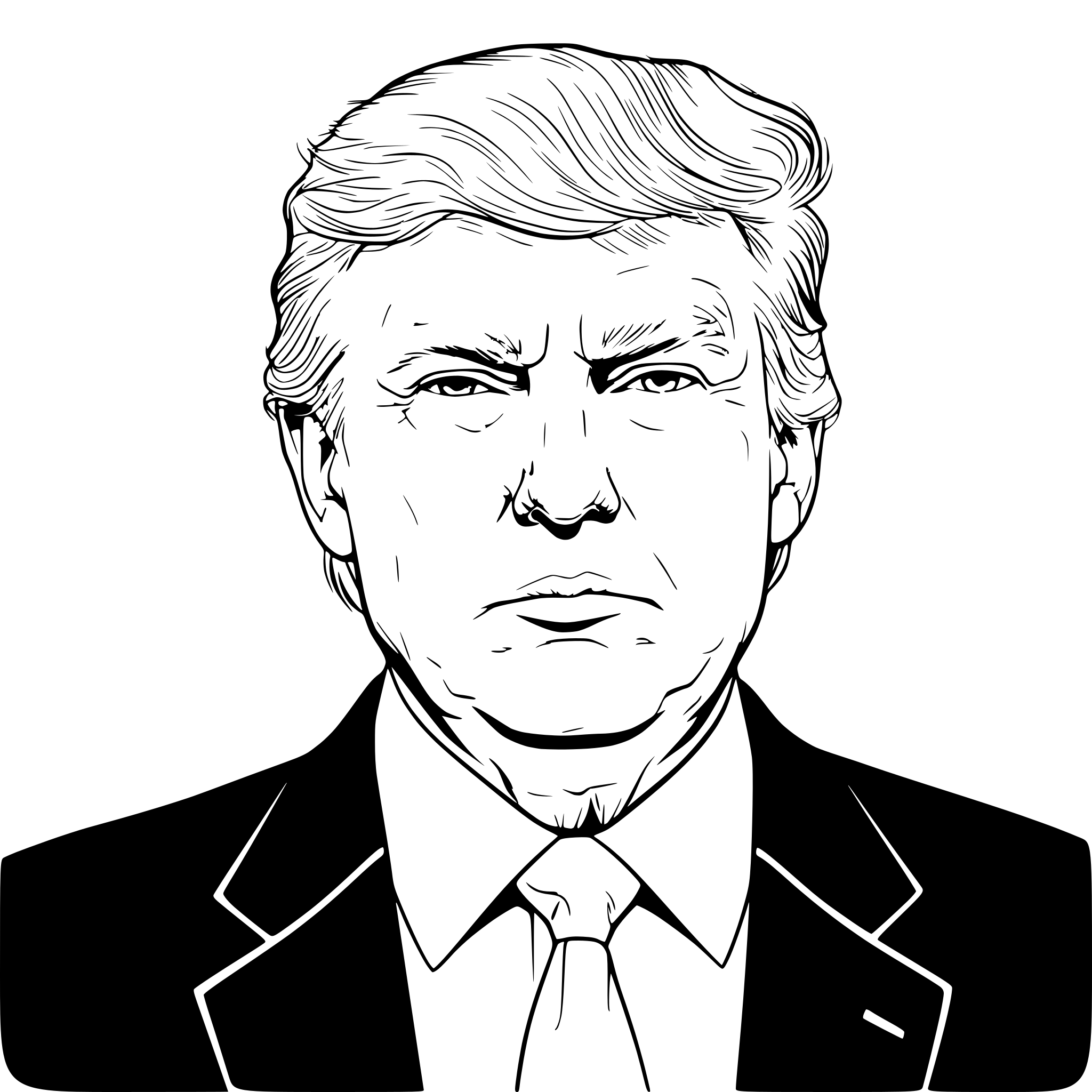 AI-generated SVG of a donald trump