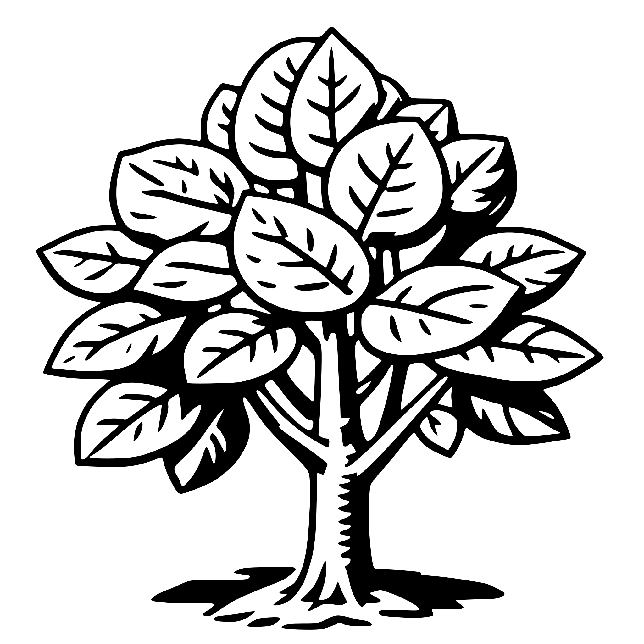 AI-generated SVG of a fig tree